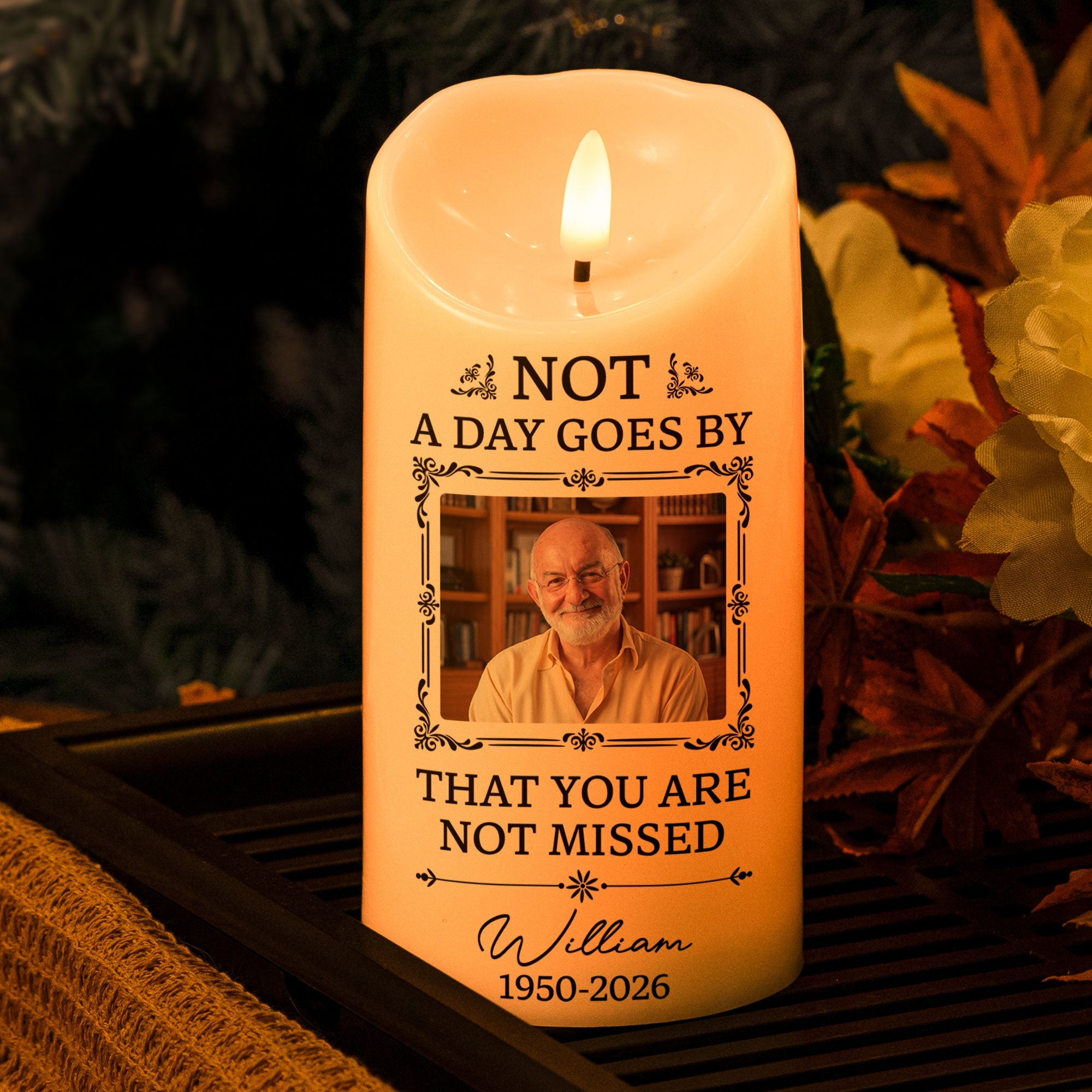 Not A Day Goes By That You Are Not Missed - Personalized Candles