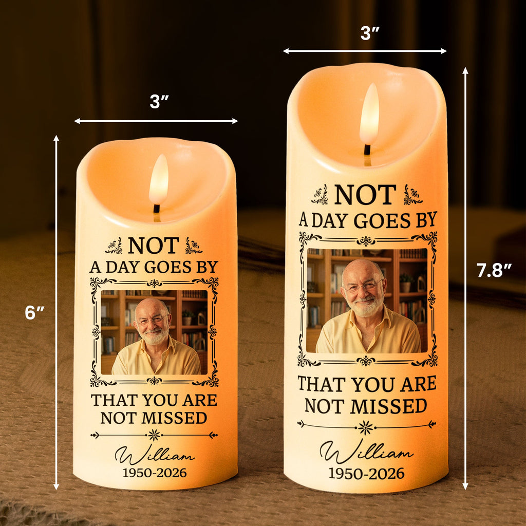 Not A Day Goes By That You Are Not Missed - Personalized Candles