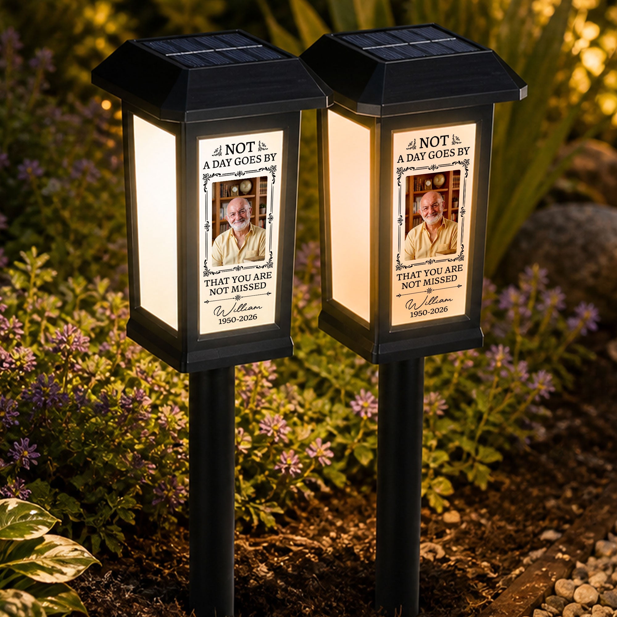 Not A Day Goes By That You Are Not Missed - Personalized Solar Garden Light