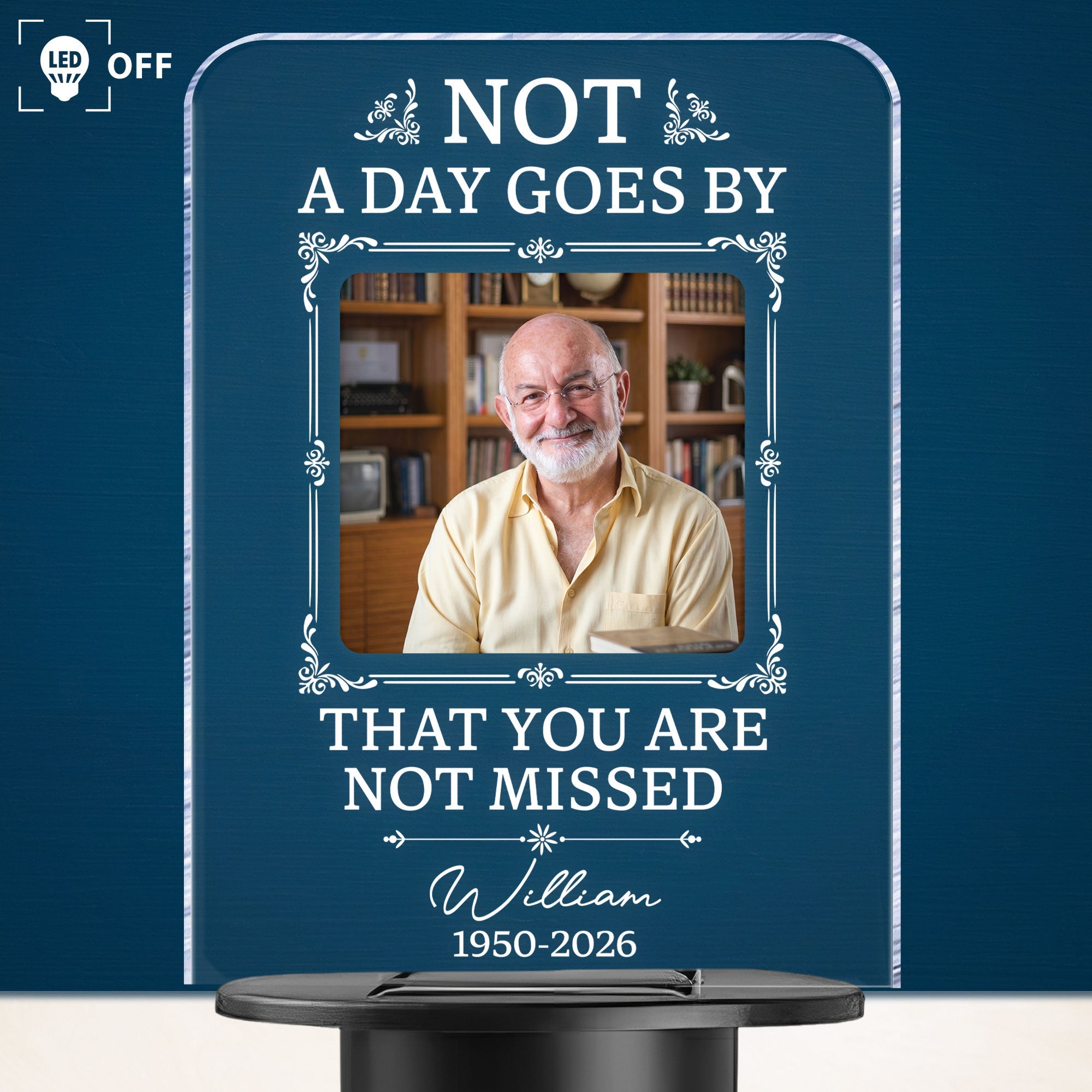 Not A Day Goes By That You Are Not Missed Sympathy Gift - Personalized Solar Garden Light