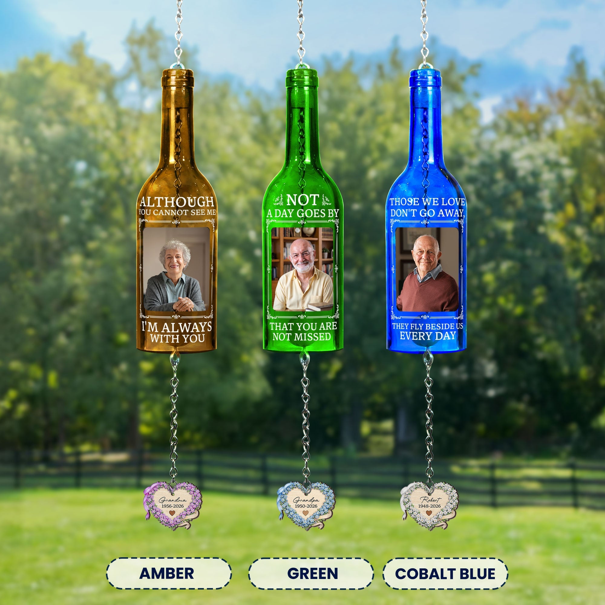 Not A Day Goes By That You Are Not Missed Sympathy Gift - Personalized Wind Chime