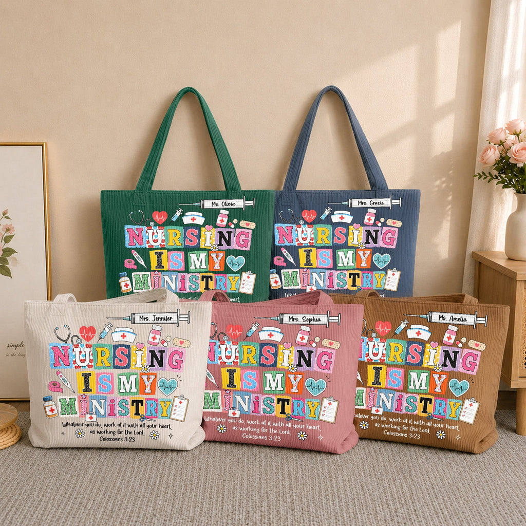 Nursing Is My Ministry - Personalized Tote Bag