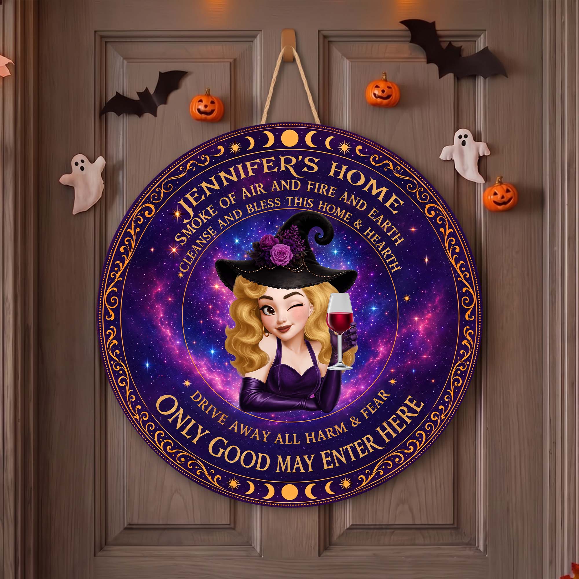 Only Good May Enter Here Witch Home Room Decor - Personalized Wood Sign