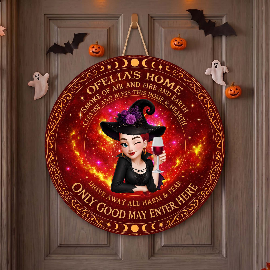 Only Good May Enter Here Witch Home Room Decor - Personalized Wood Sign