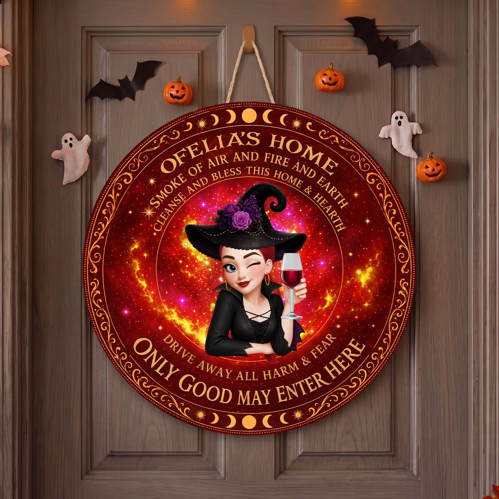 Only Good May Enter Here Witch Home Room Decor - Personalized Wood Sign