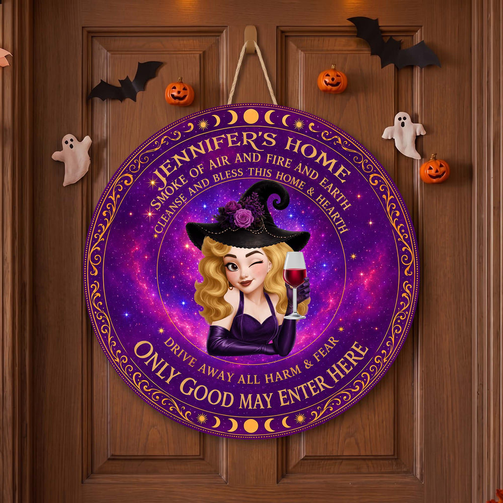 Only Good May Enter Here Witch Home Room Decor - Personalized Wood Sign