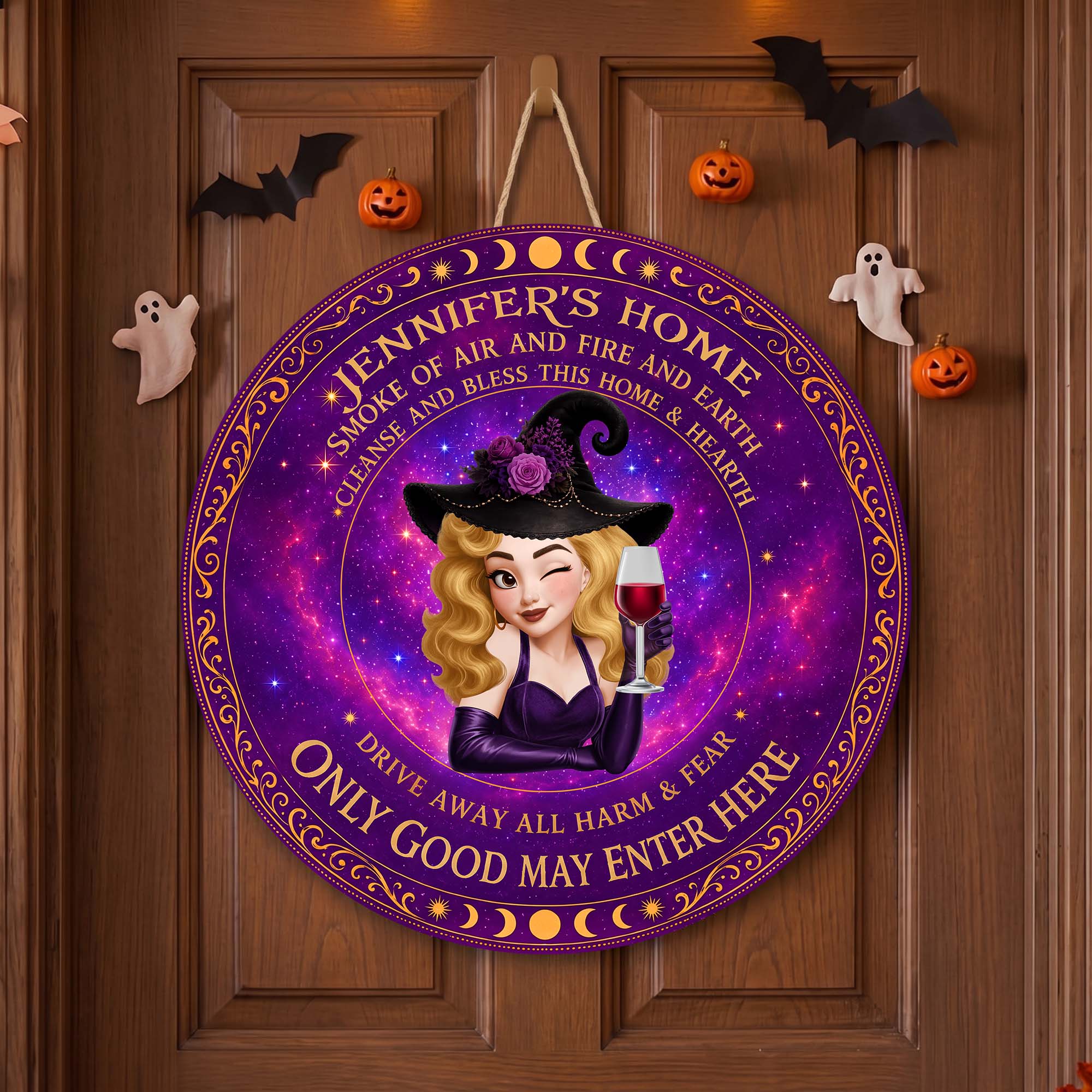 Only Good May Enter Here Witch Home Room Decor - Personalized Wood Sign