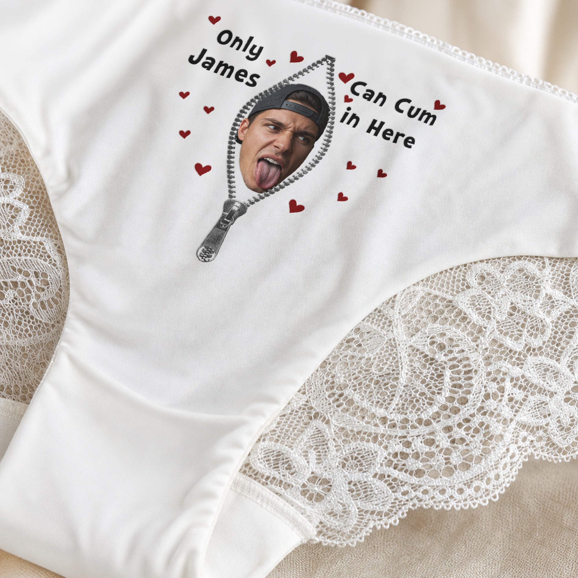 Only He Can Insert Here - Spicy Gifts To Surprise Him, Upload His Funny Face - Personalized Panty
