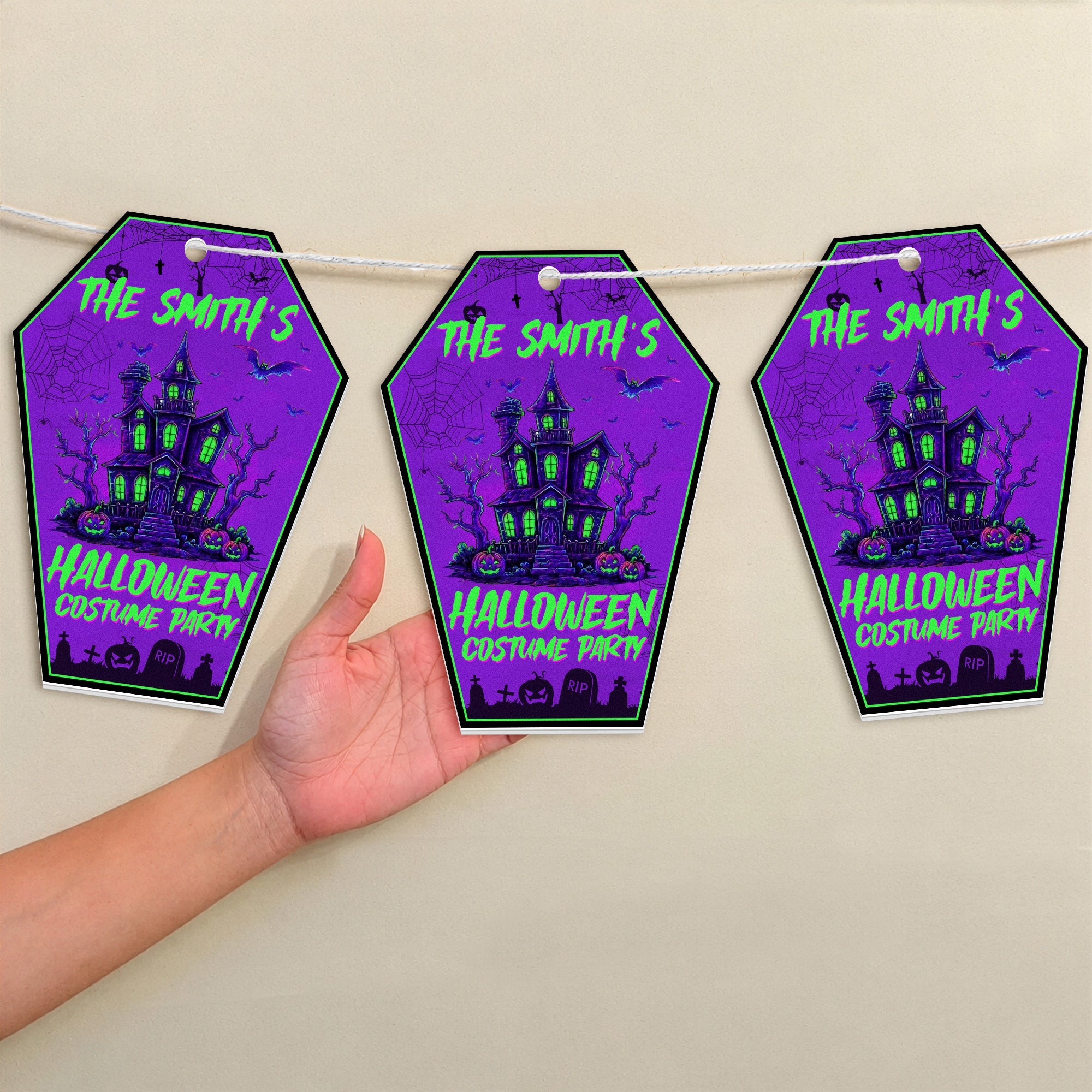 Our Family Halloween Party - Personalized Garland Banner