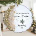 Our First Christmas As Mr. & Mrs. - Wedding Gift Christmas Housewarming Keepsake - Personalized Resin Ornament