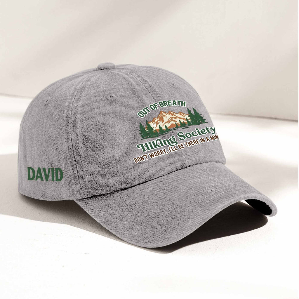 Out Of Breath Hiking Club - Personalized Cap