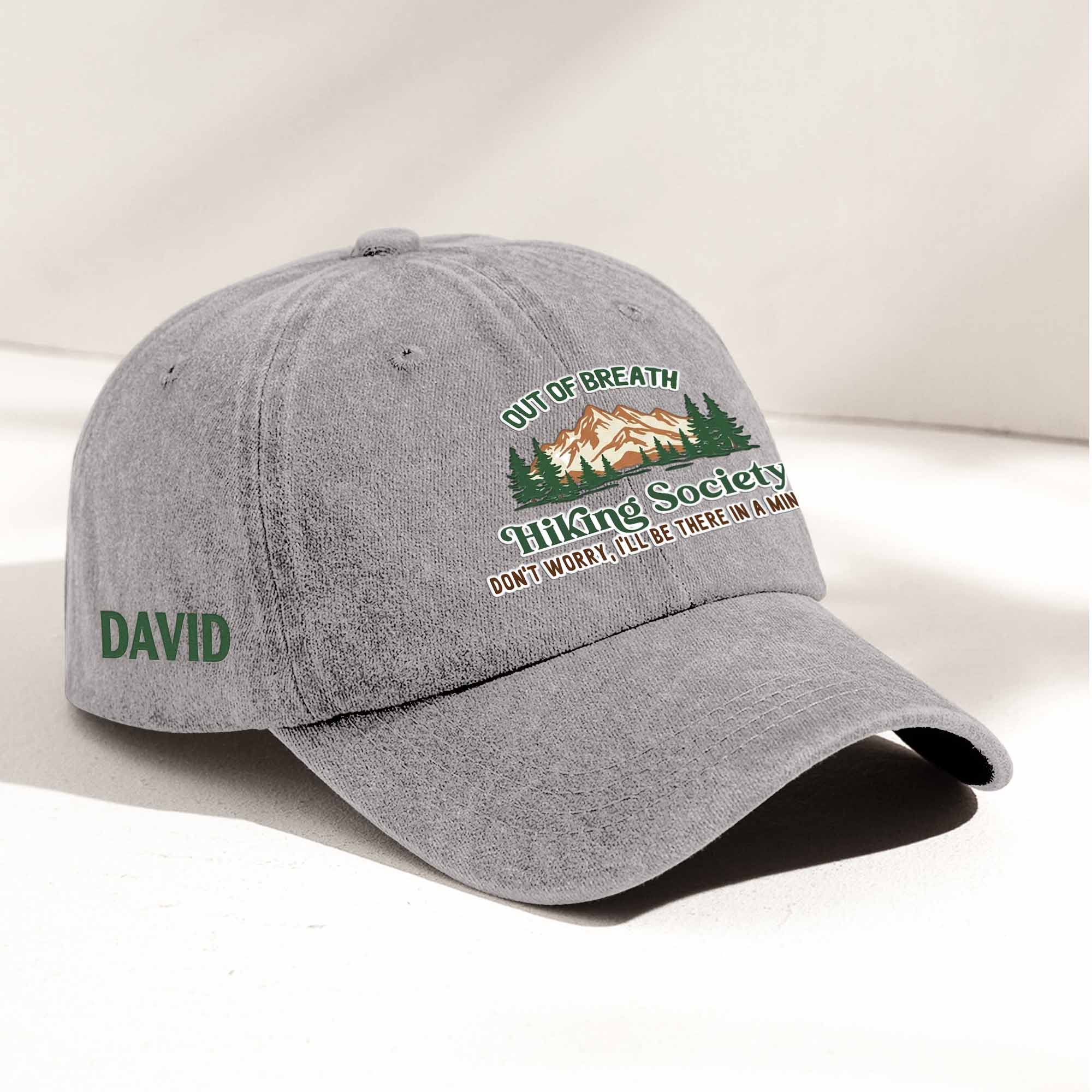 Out Of Breath Hiking Club - Personalized Cap
