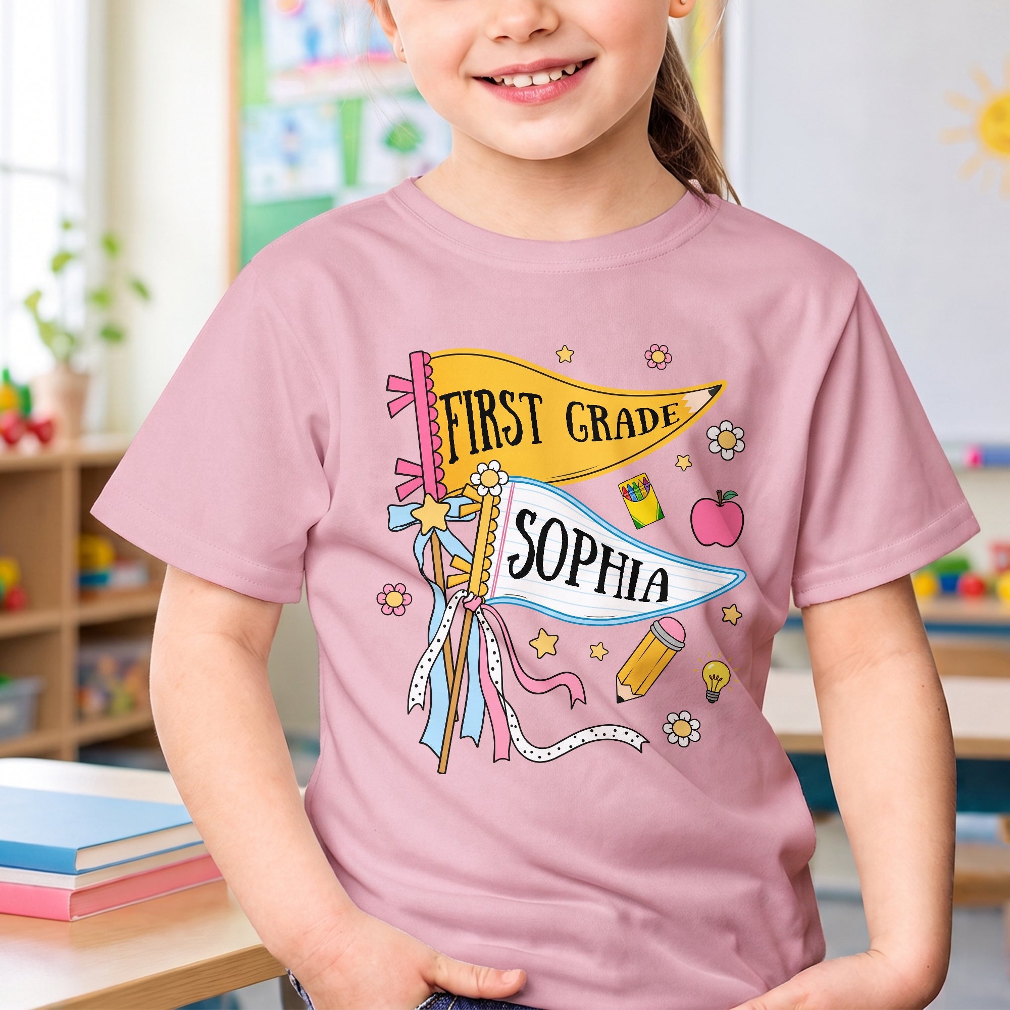 Pencil Back To School Custom Pennant - Personalized Shirt
