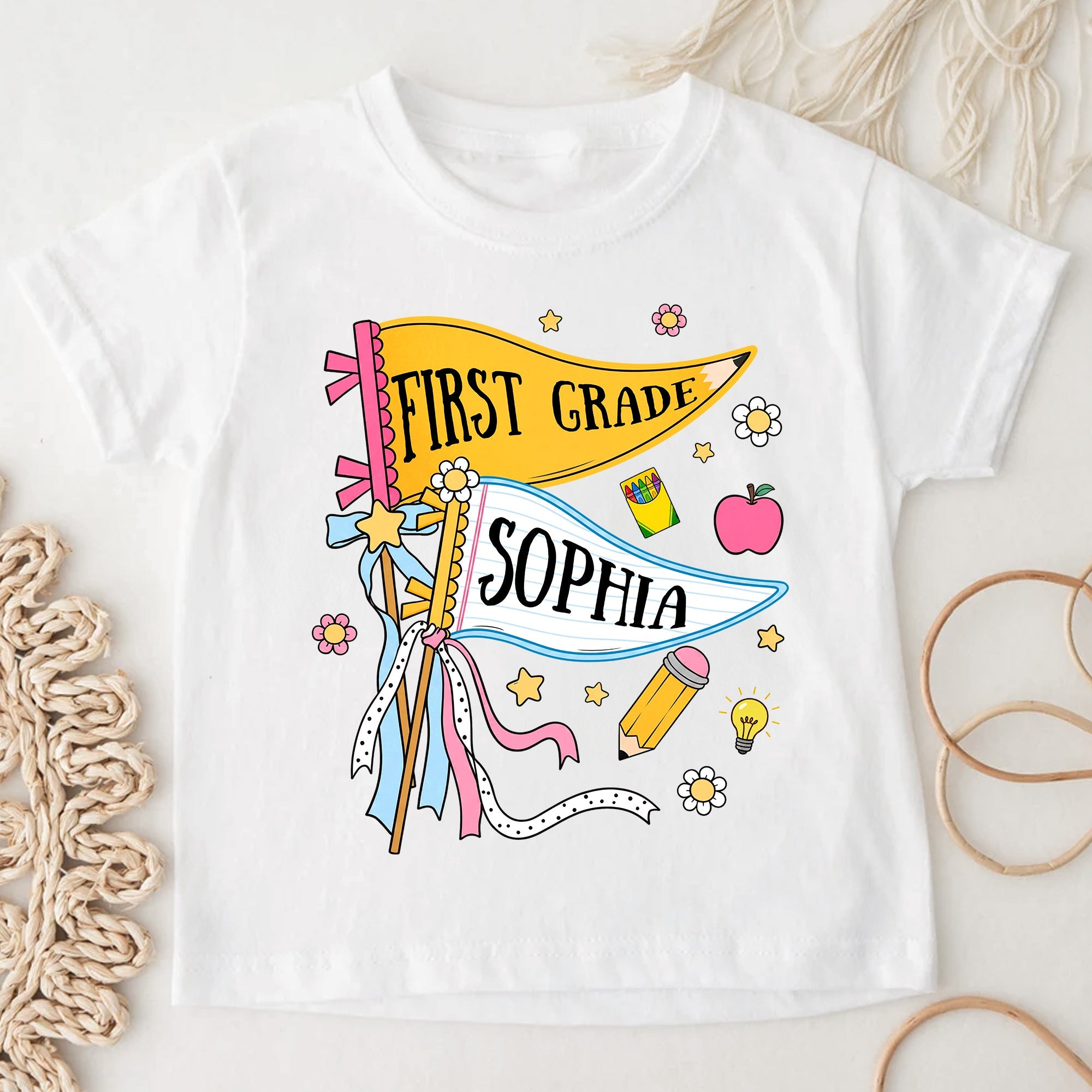 Pencil Back To School Custom Pennant - Personalized Shirt