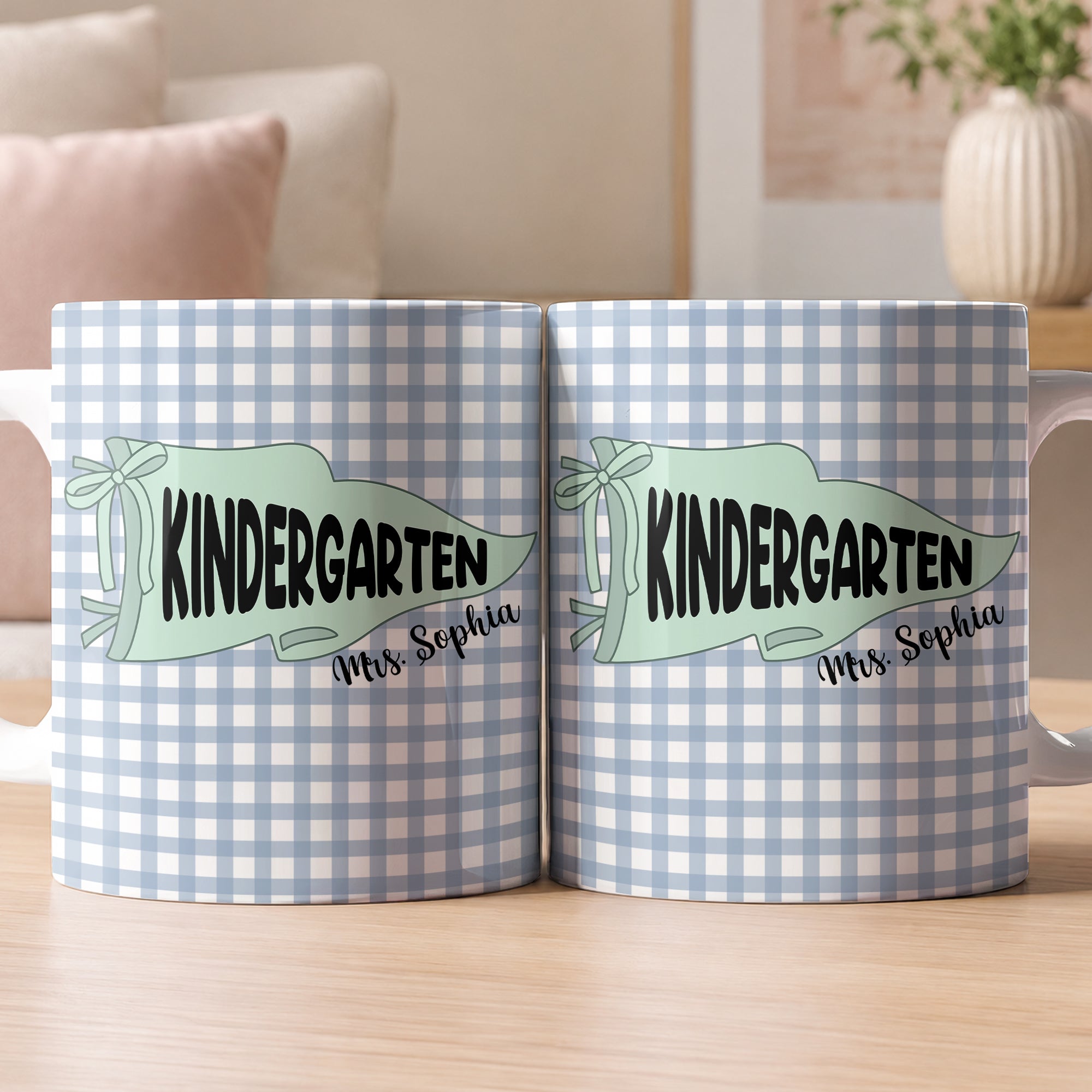 Pennant Design Teacher Back To School Gift - Personalized Mug