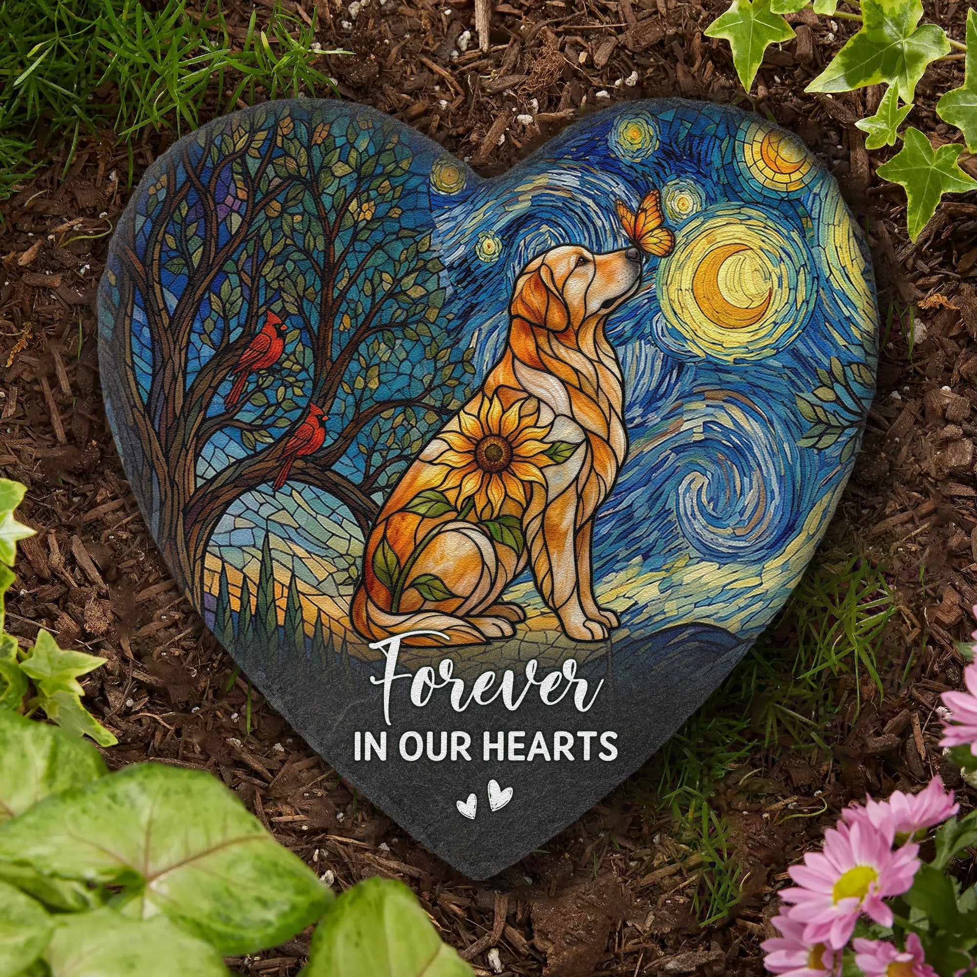 Pet Memorial Forever In My Heart - Personalized Garden Stone