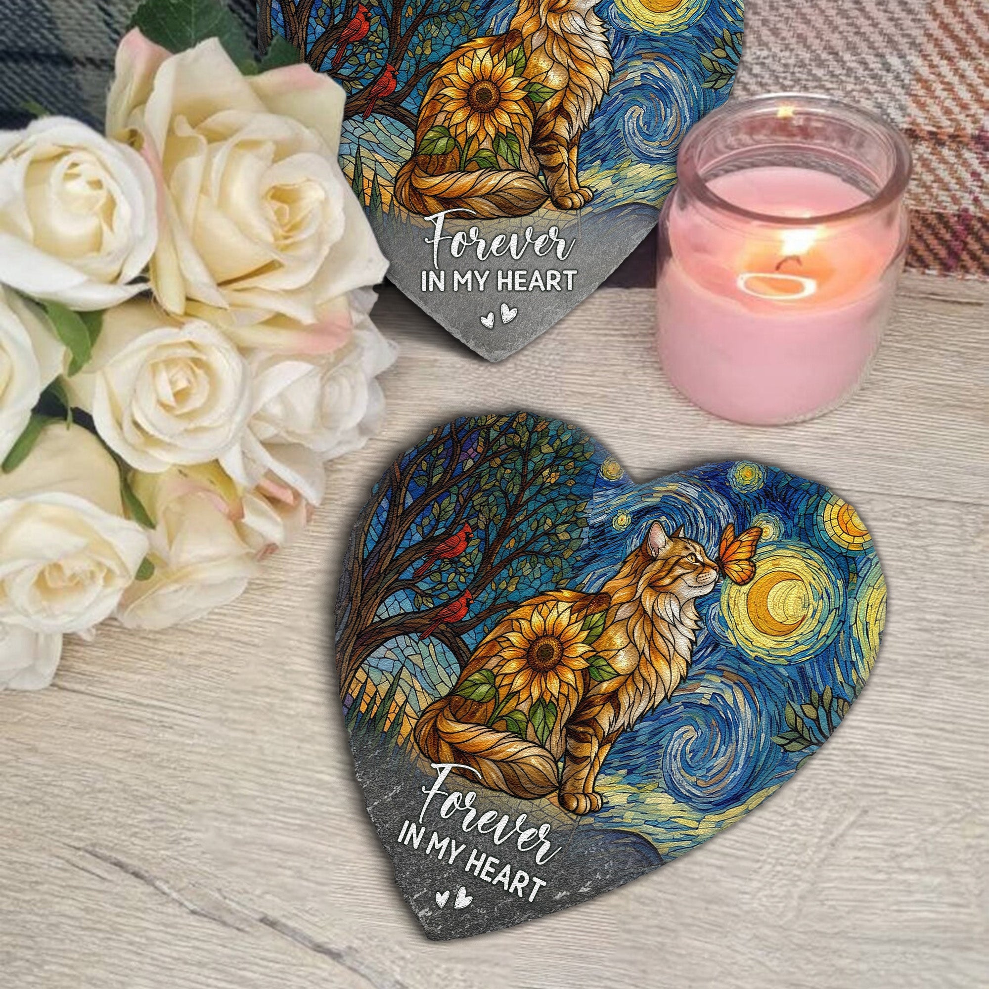 Pet Memorial Forever In My Heart - Personalized Garden Stone