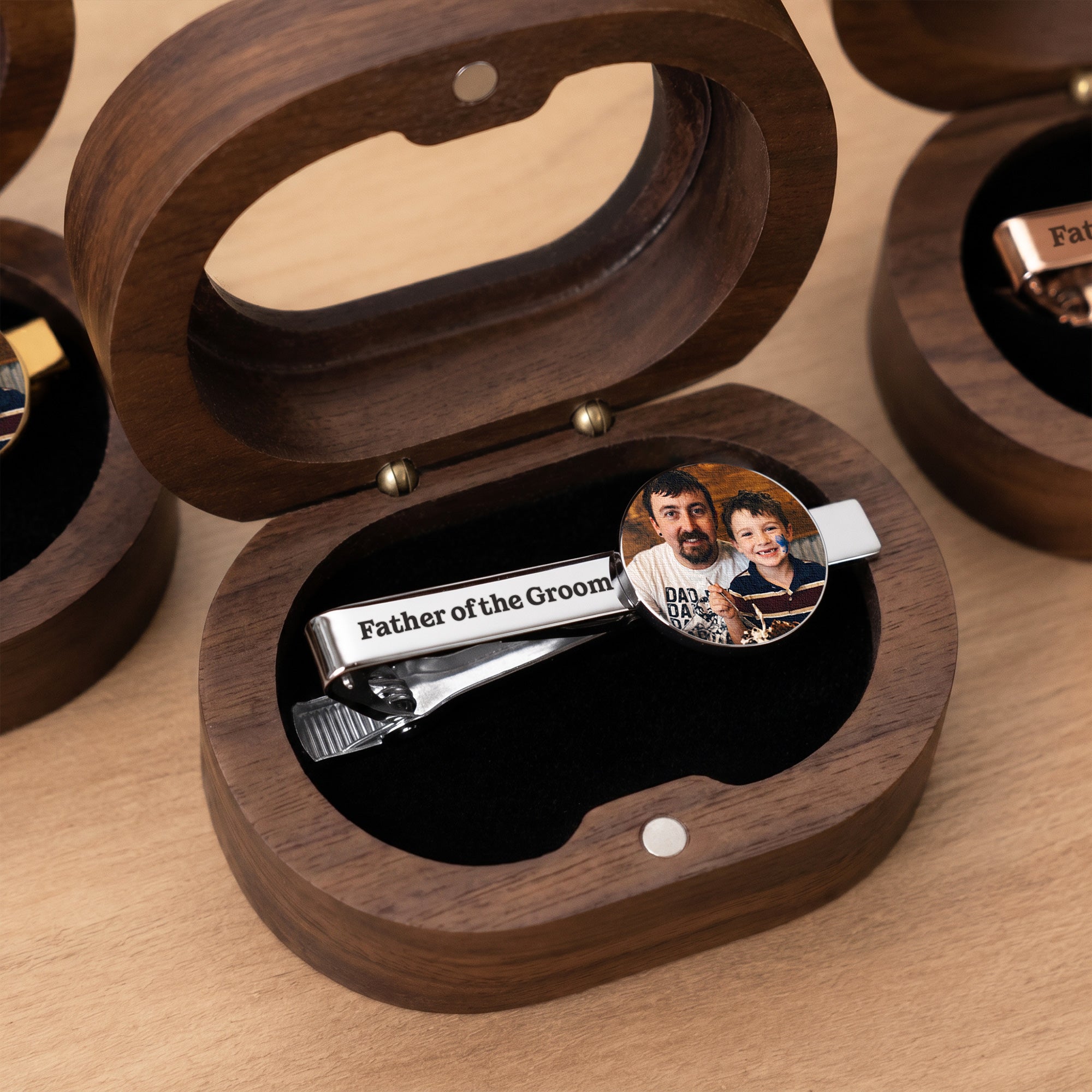 Photo Tie Clip Wedding Gift For Dad, Husband, Groom, Groomsman - Personalized Tie Clip