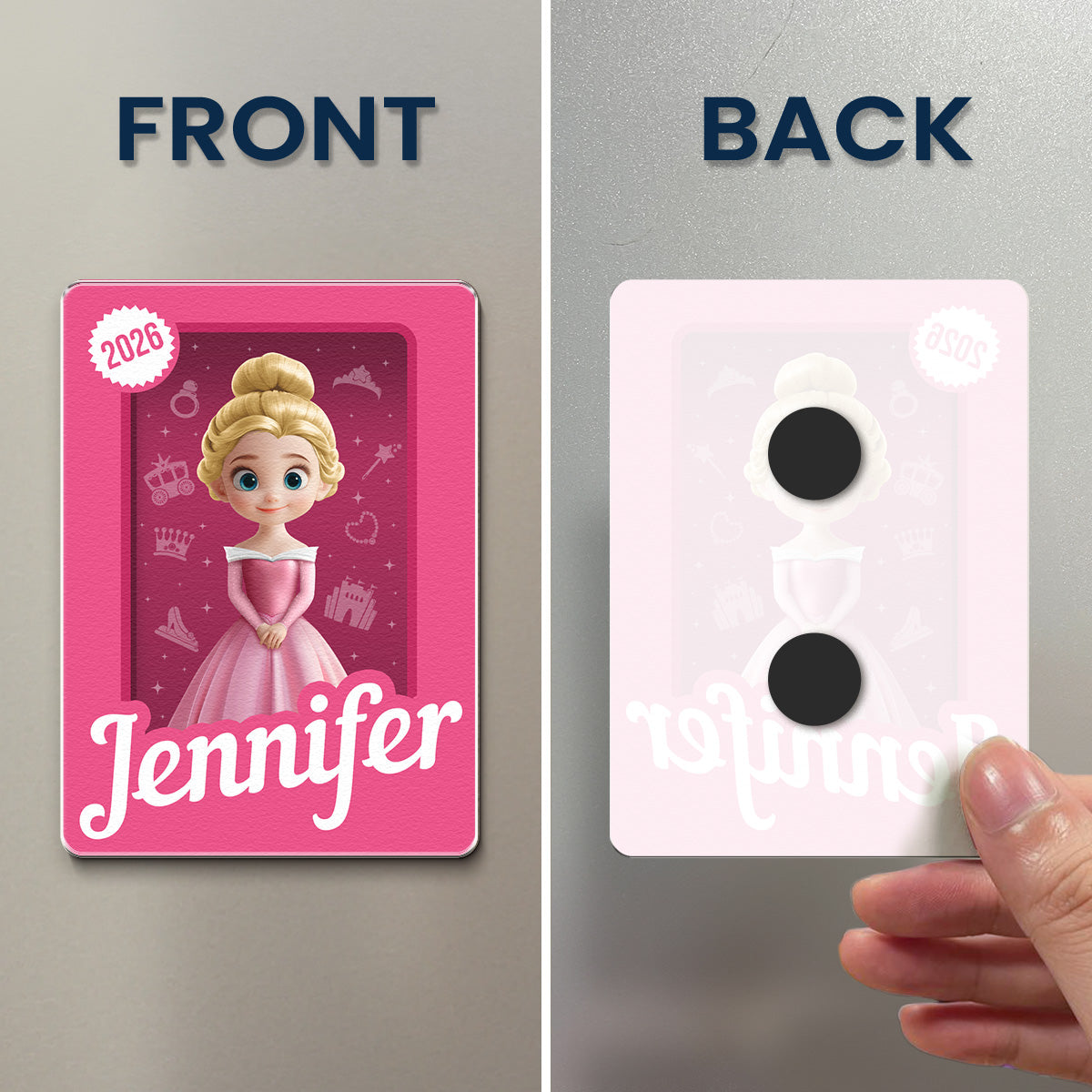 Princess - Gifts For Daughter, Granddaugter, Little Girls - Personalized Magnet