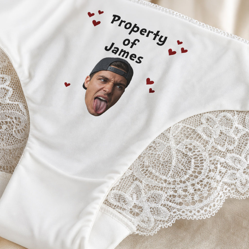 Property Of Anniversary Gift For Wife, Girlfriend - Upload His Face On - Personalized Panty
