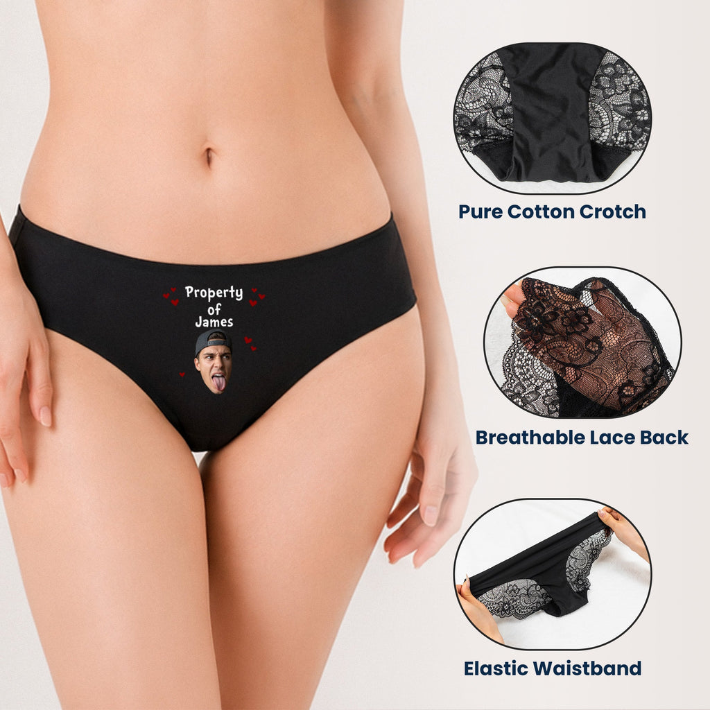 Property Of Anniversary Gift For Wife, Girlfriend - Upload His Face On - Personalized Panty