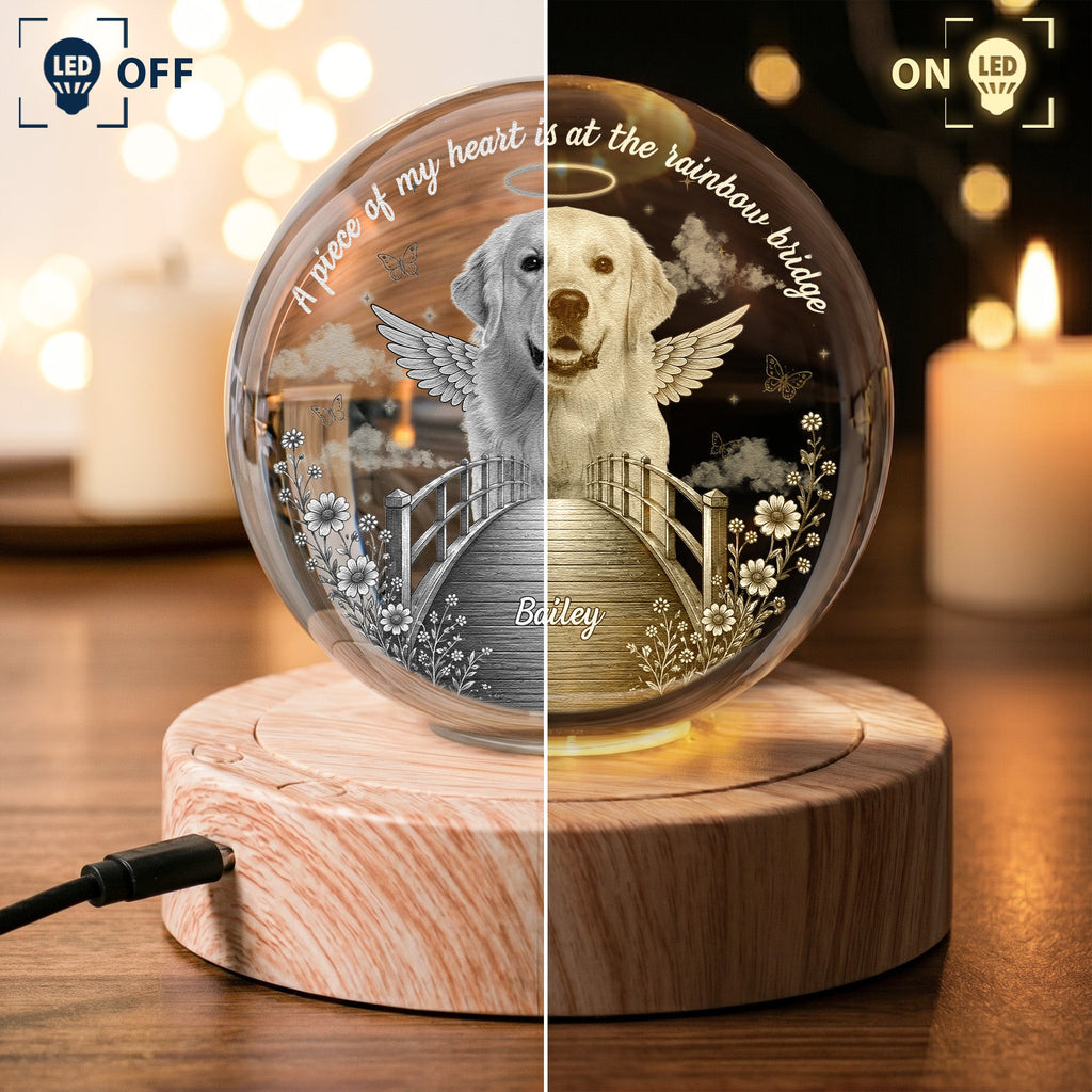 Rainbow Bridge Pet Memorial - Personalized Night Light