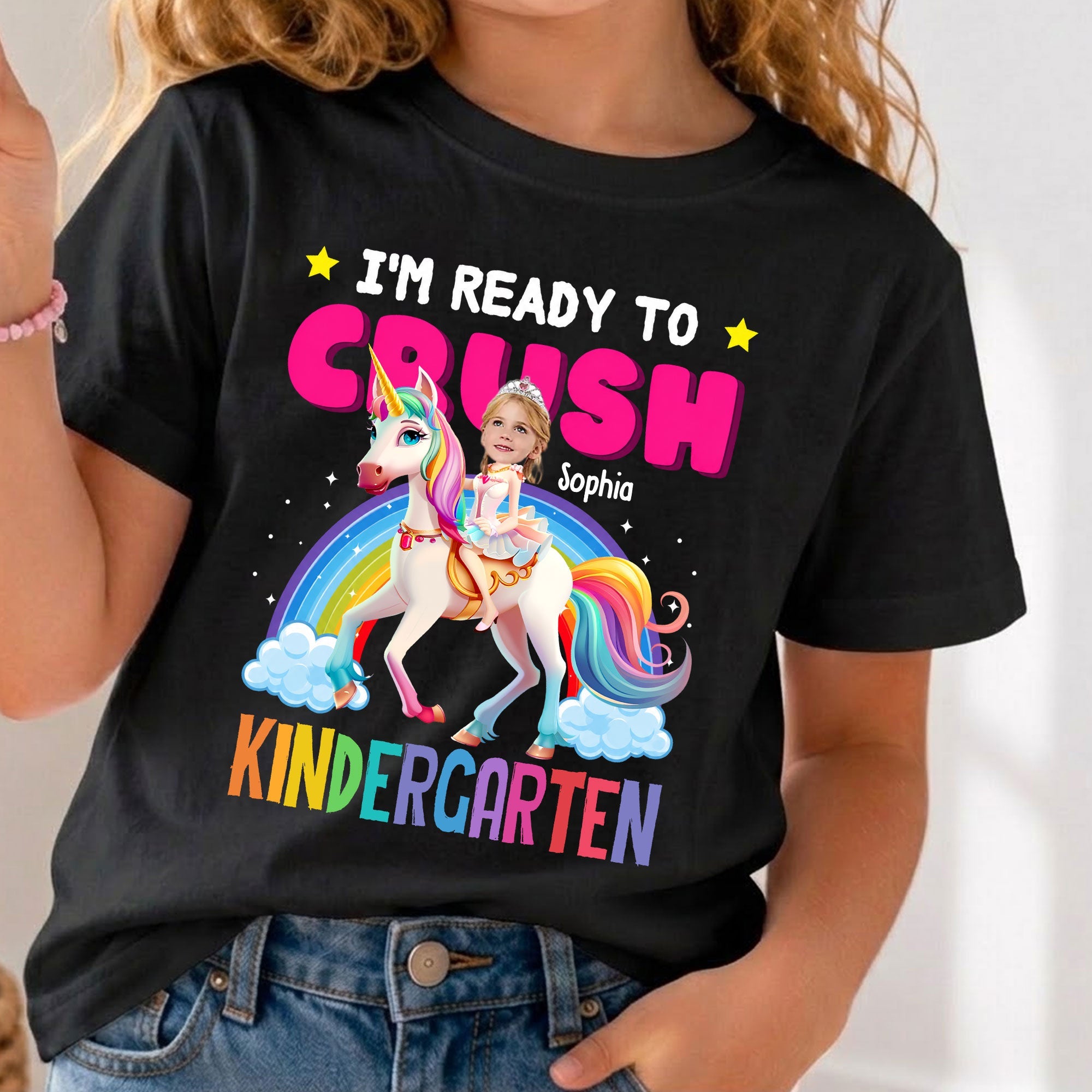 Ready To Crush School Unicorn Custom Photo - Personalized Shirt