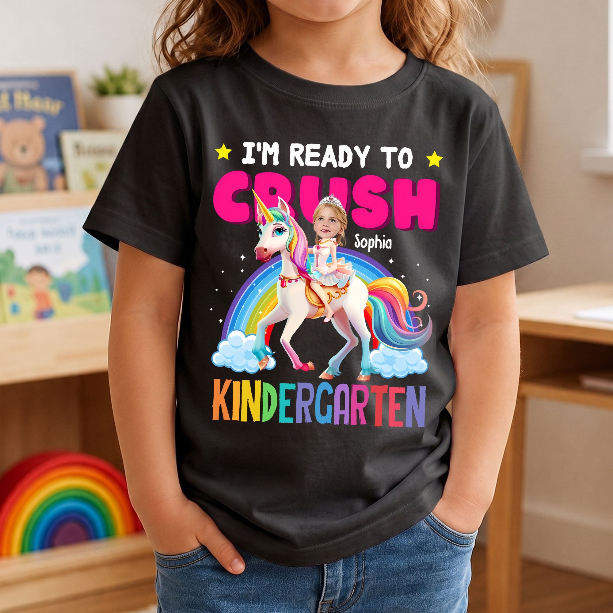 Ready To Crush School Unicorn Custom Photo - Personalized Shirt