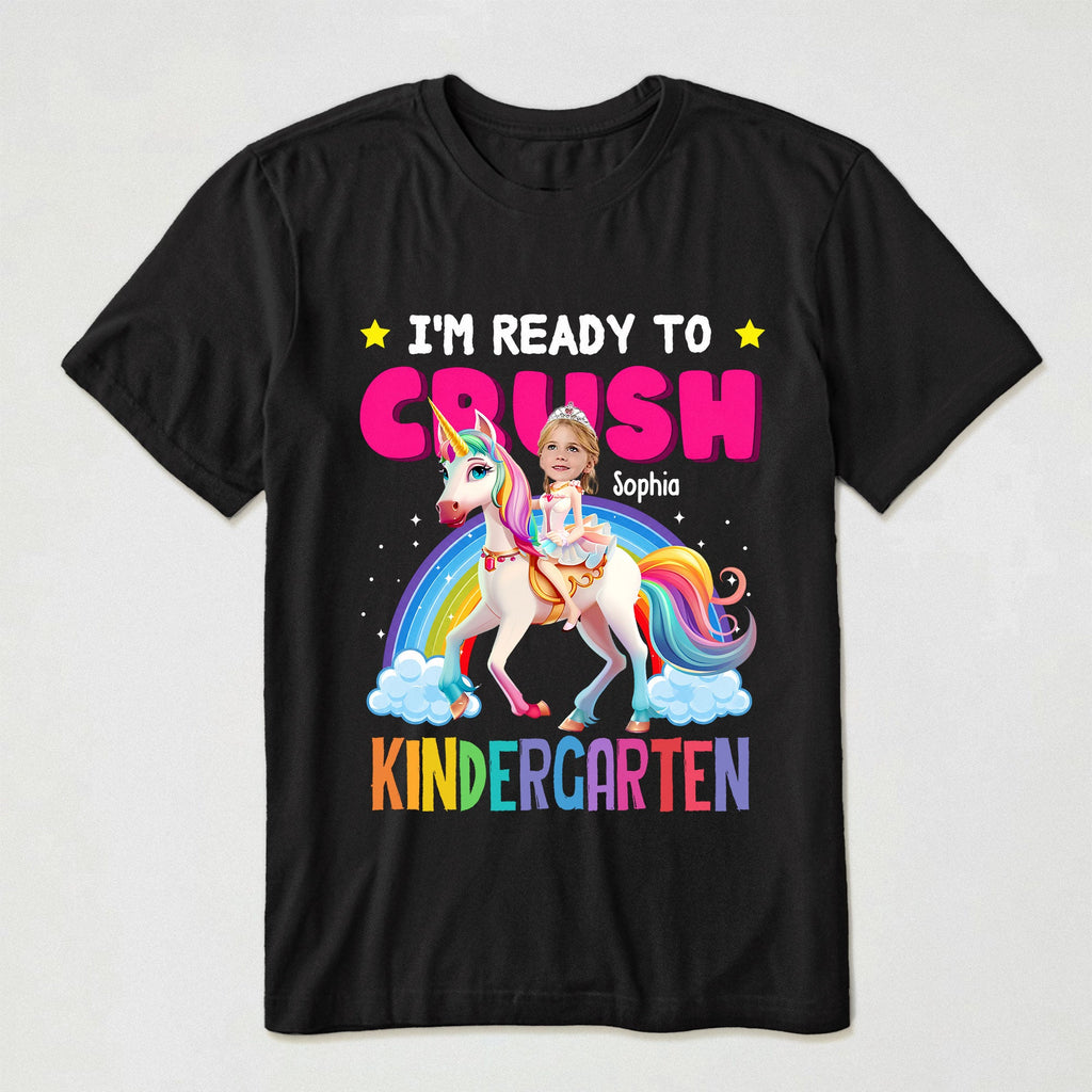 Ready To Crush School Unicorn Custom Photo - Personalized Shirt