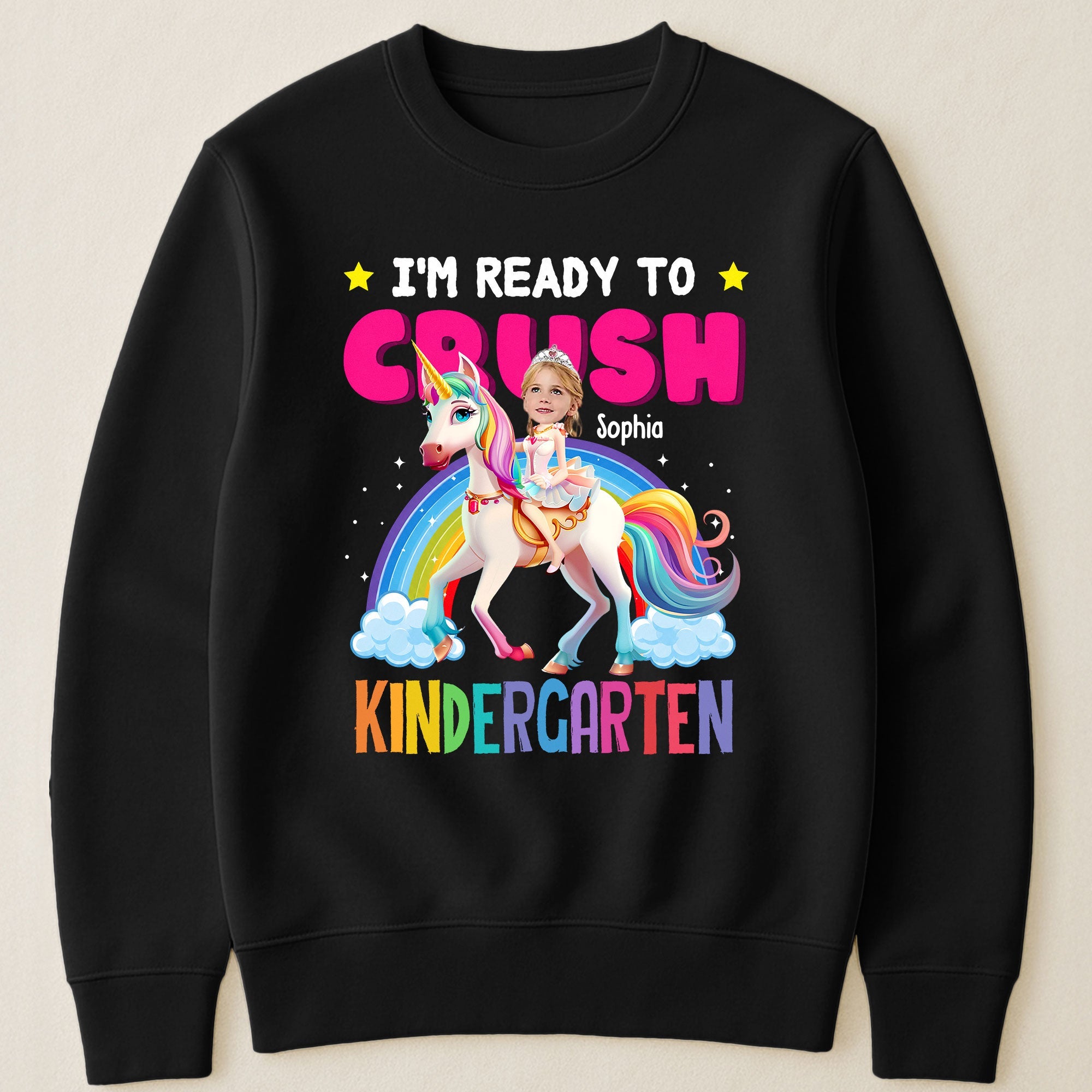 Ready To Crush School Unicorn Custom Photo - Personalized Shirt