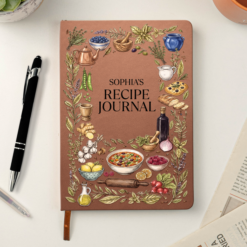 Recipe Book, Recipe Journal Custom Name - Personalized Journal