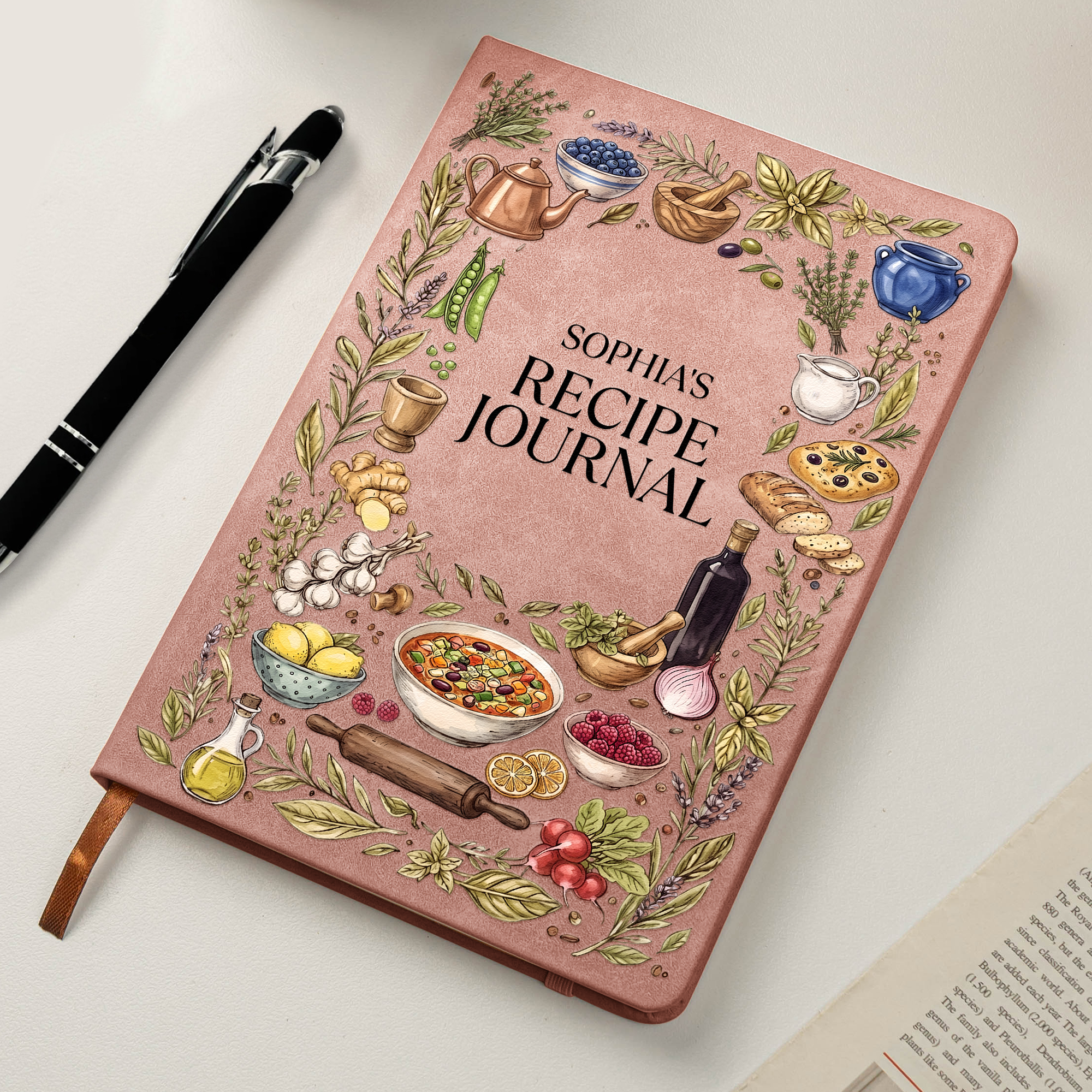 Recipe Book, Recipe Journal Custom Name - Personalized Journal