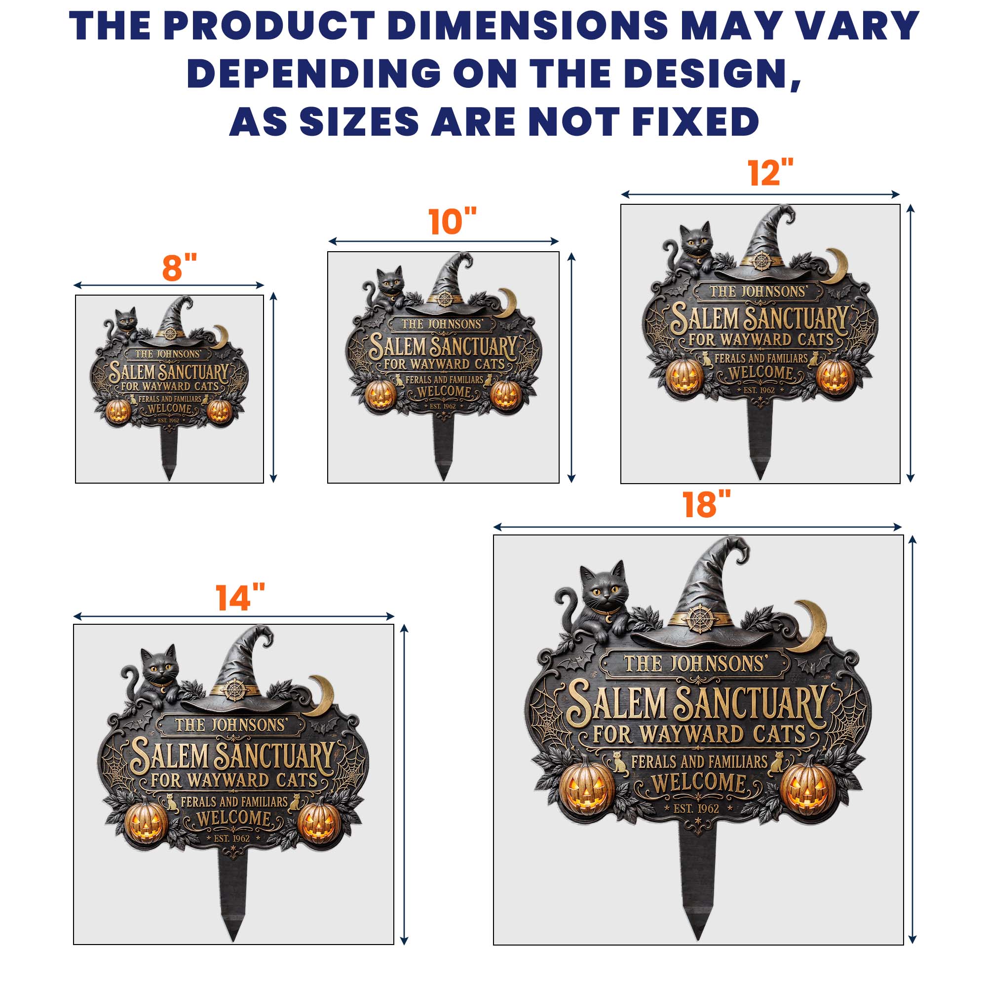 Salem Sanctuary For Wayward Cats Ferals And Familiars Welcome - Personalized Garden Stake