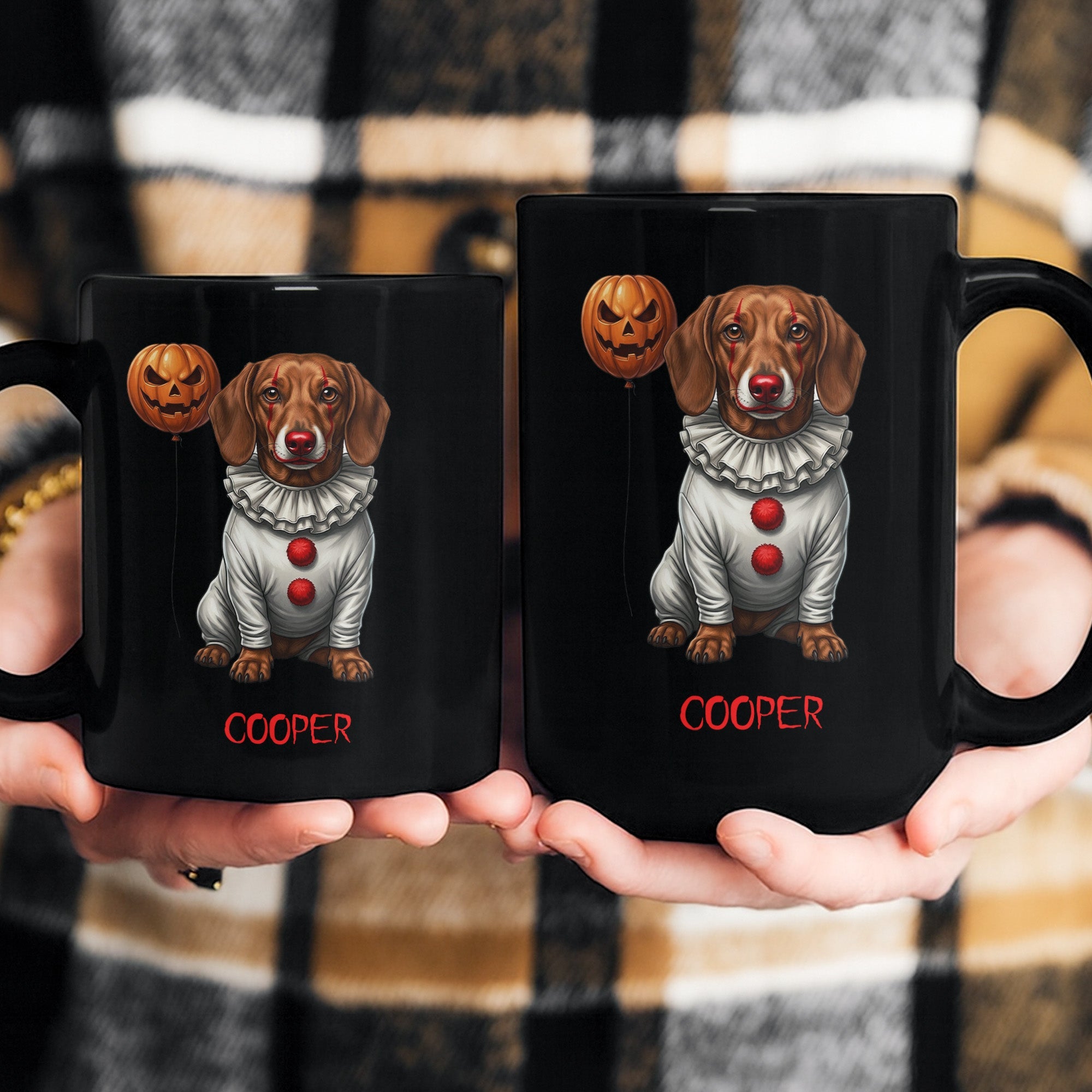 Scary Halloween Clown Gift For Pet Lover - Personalized Mug