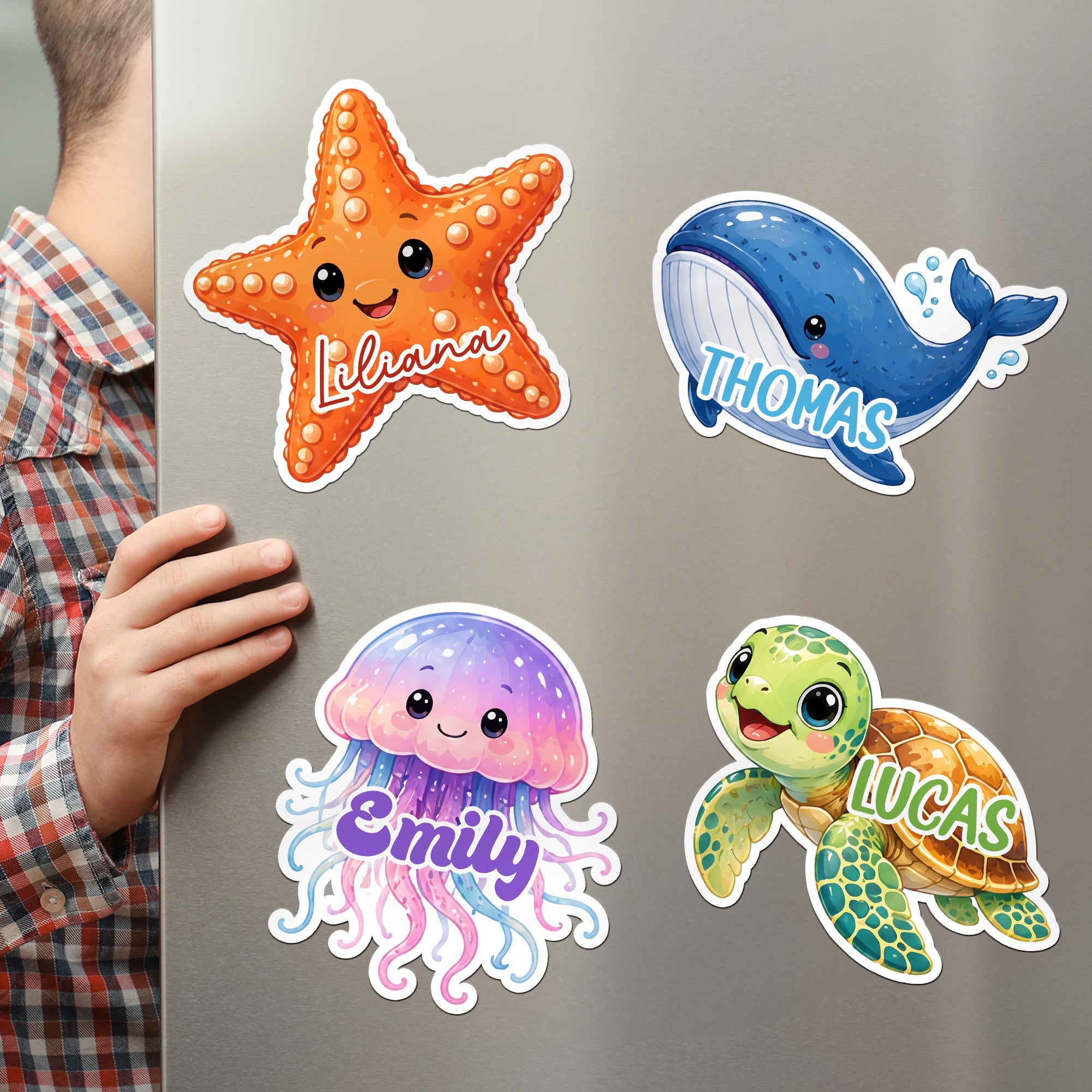 Sea Creature For Kids - Cruise Door Signs Stateroom Decor Cruising Family Vacation - Personalized Magnet