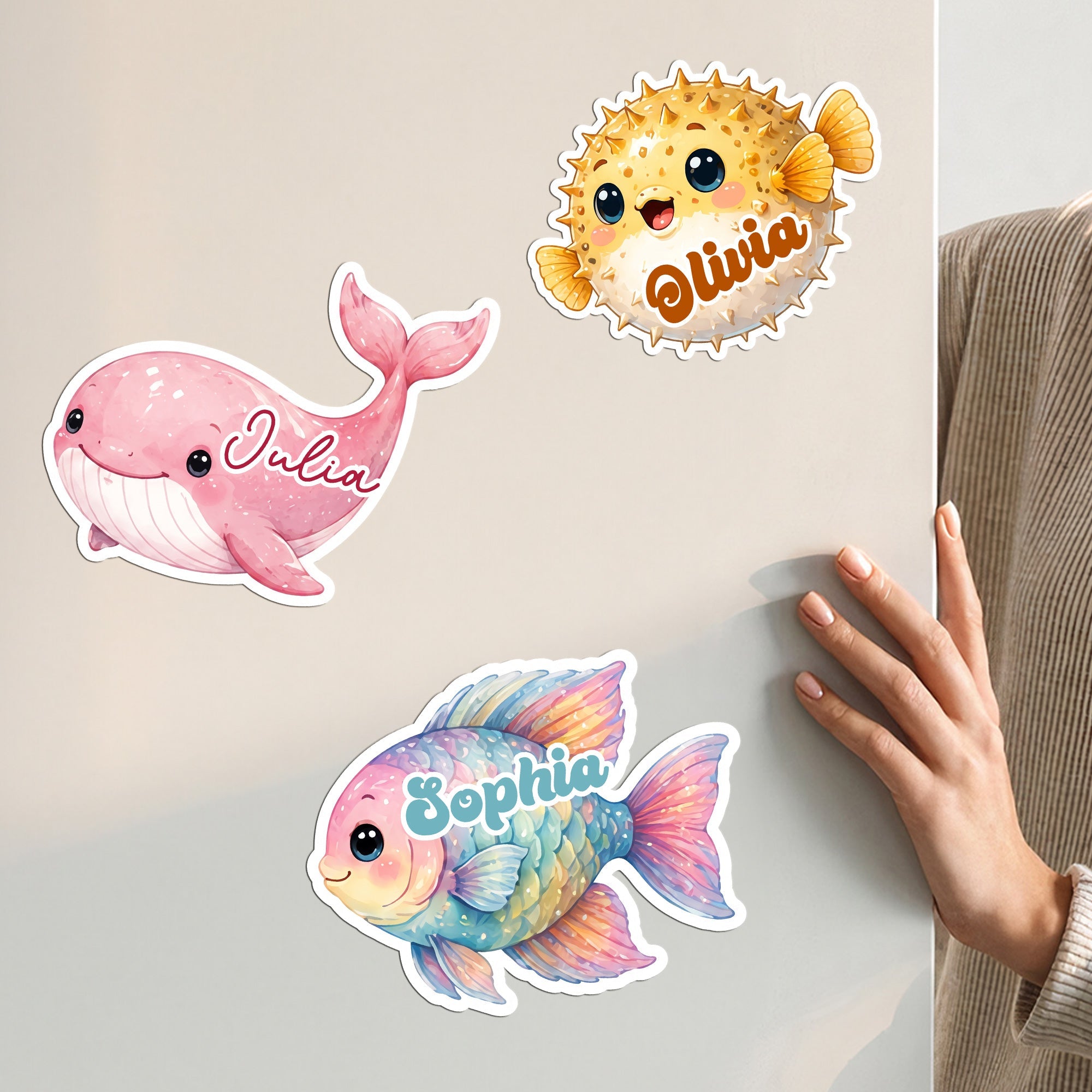 Sea Creature For Kids - Cruise Door Signs Stateroom Decor Cruising Family Vacation - Personalized Magnet