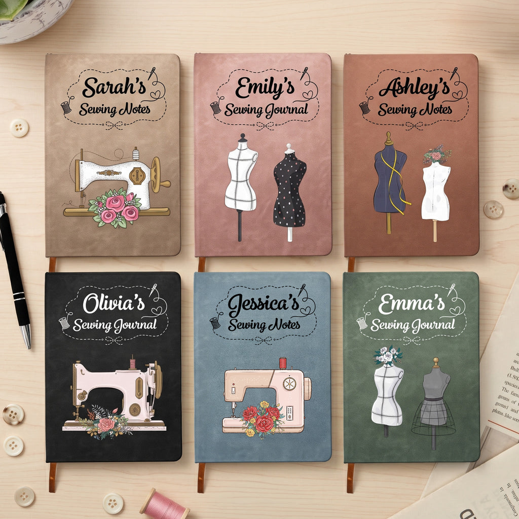 Sewing Journal Gift For Sewing Lover, Tailor - Personalized Journal