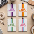 Shadow Monogram Letter Name - Personalized Badge Holder