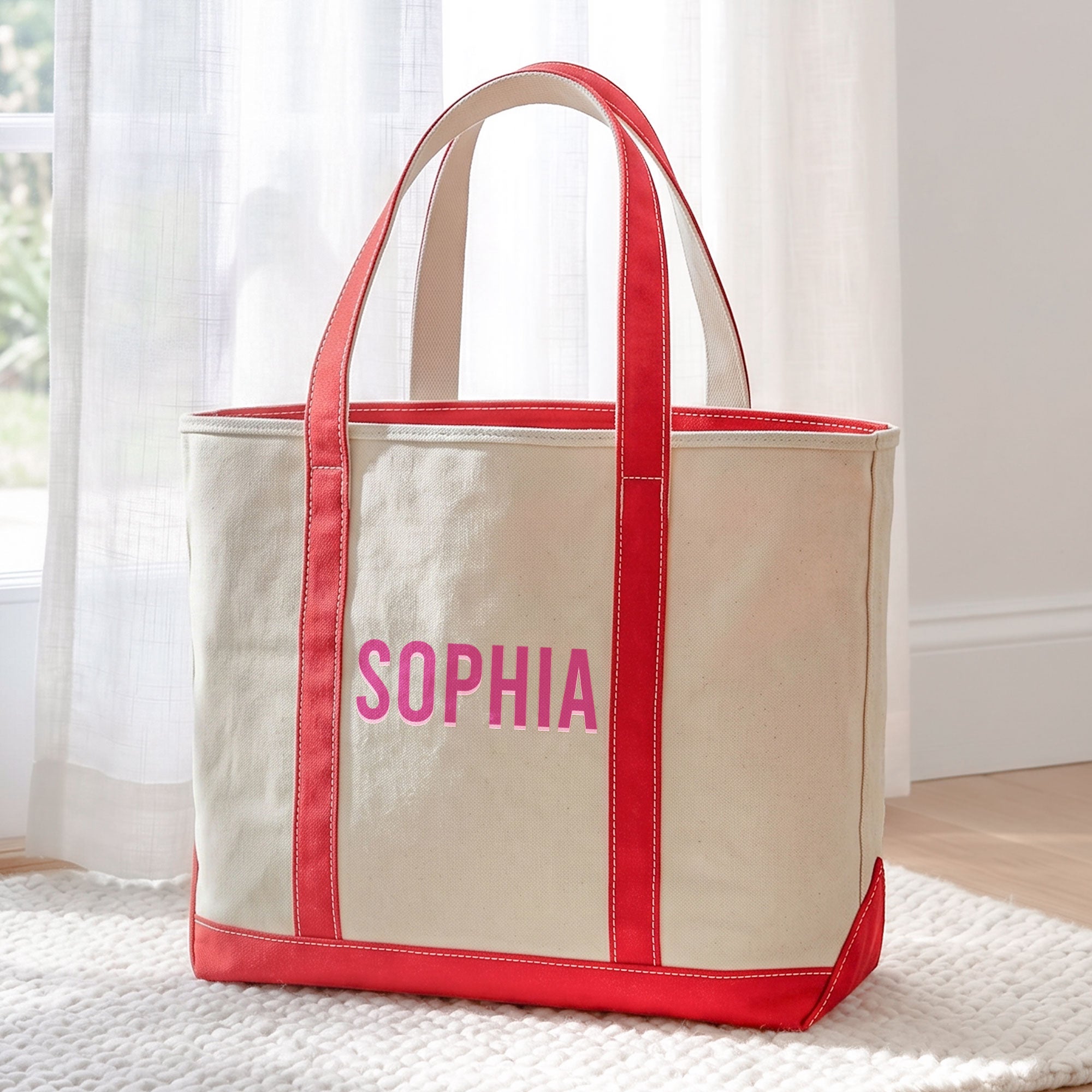 Shadow Monogram Letter Name - Personalized Tote Bag
