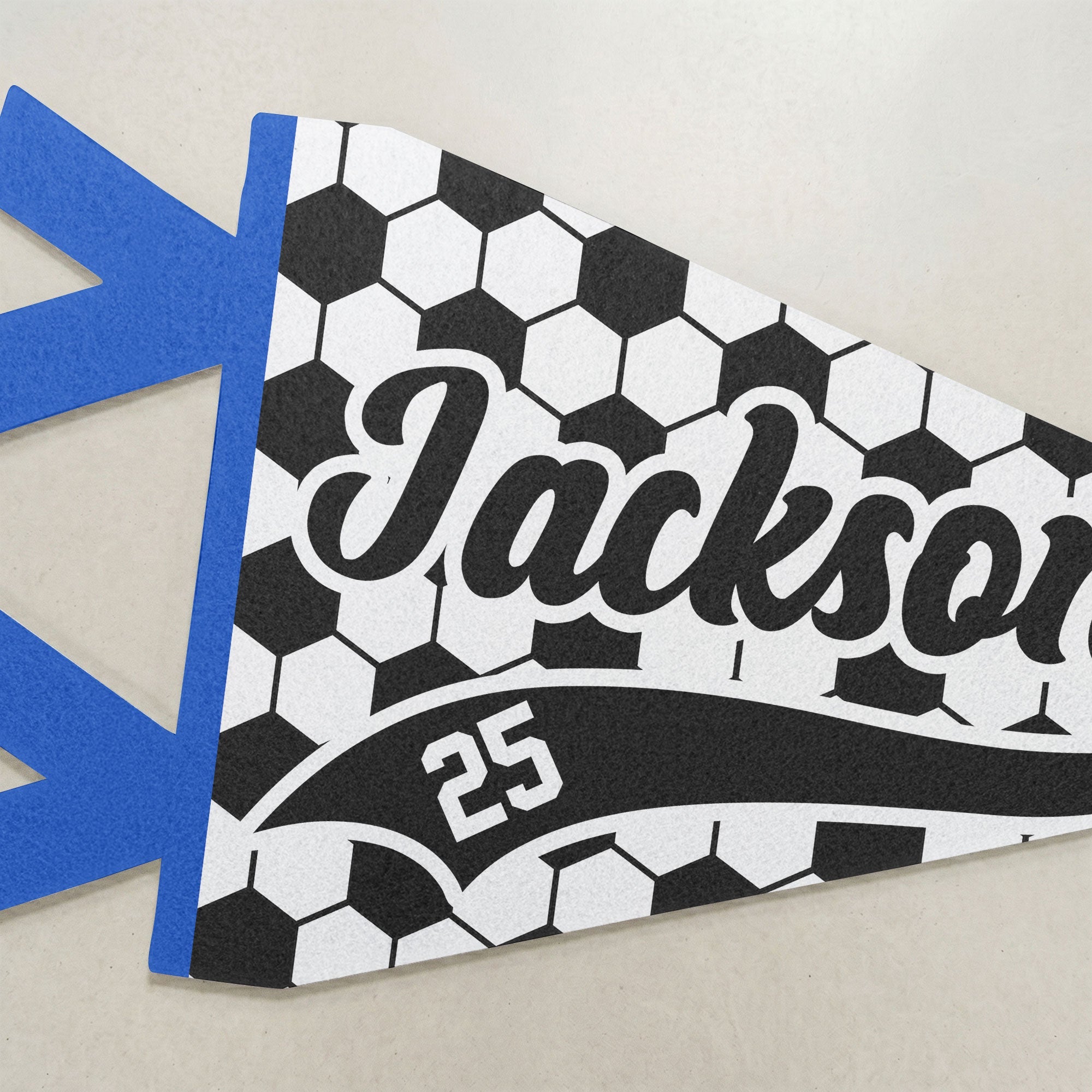 Soccer Player Custom Name And Number - Personalized Pennant