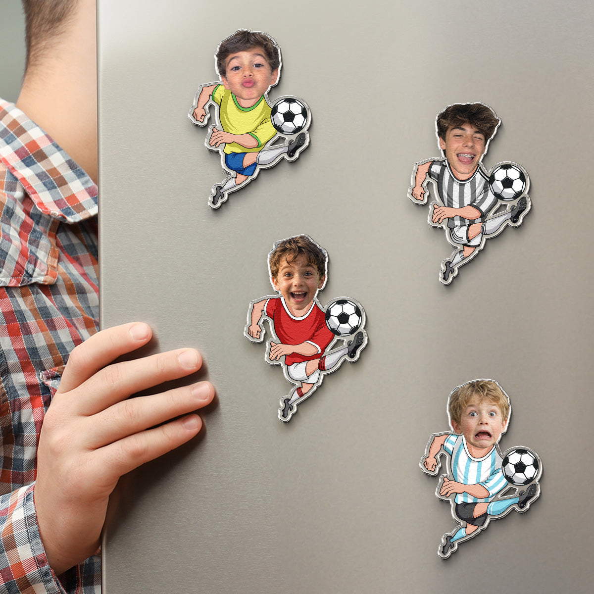 Soccer Players For Son, Grandson, Him, Sport Lovers - Personalized Magnet