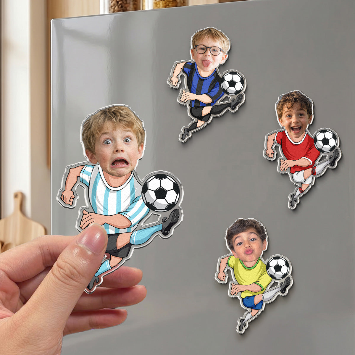 Soccer Players For Son, Grandson, Him, Sport Lovers - Personalized Magnet