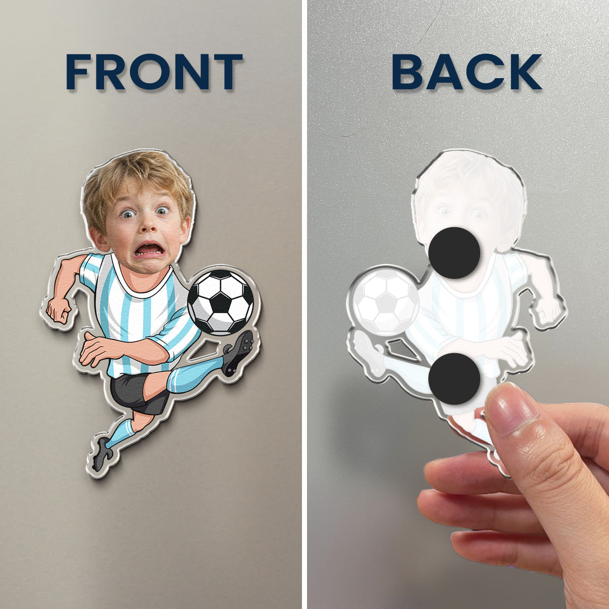 Soccer Players For Son, Grandson, Him, Sport Lovers - Personalized Magnet