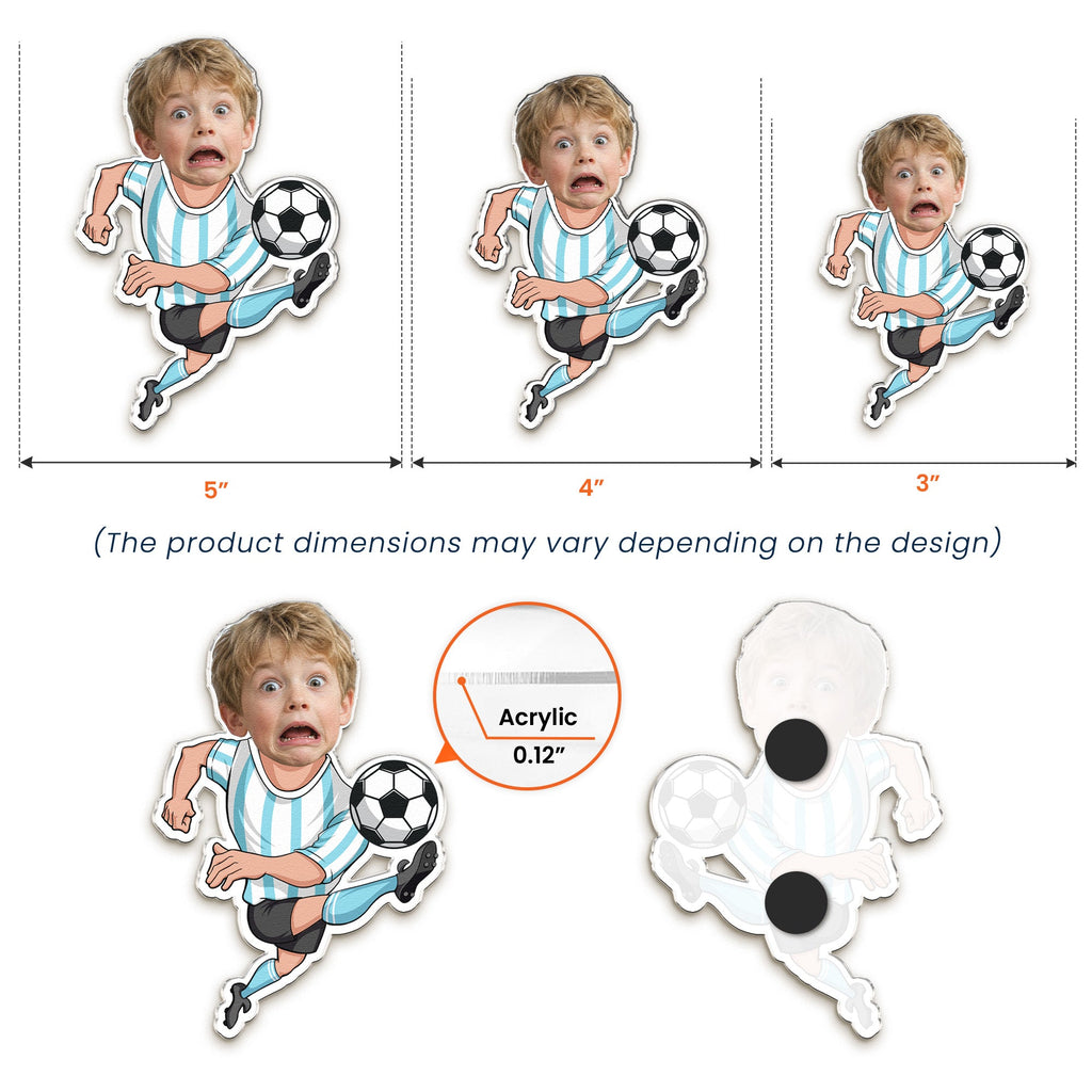 Soccer Players For Son, Grandson, Him, Sport Lovers - Personalized Magnet