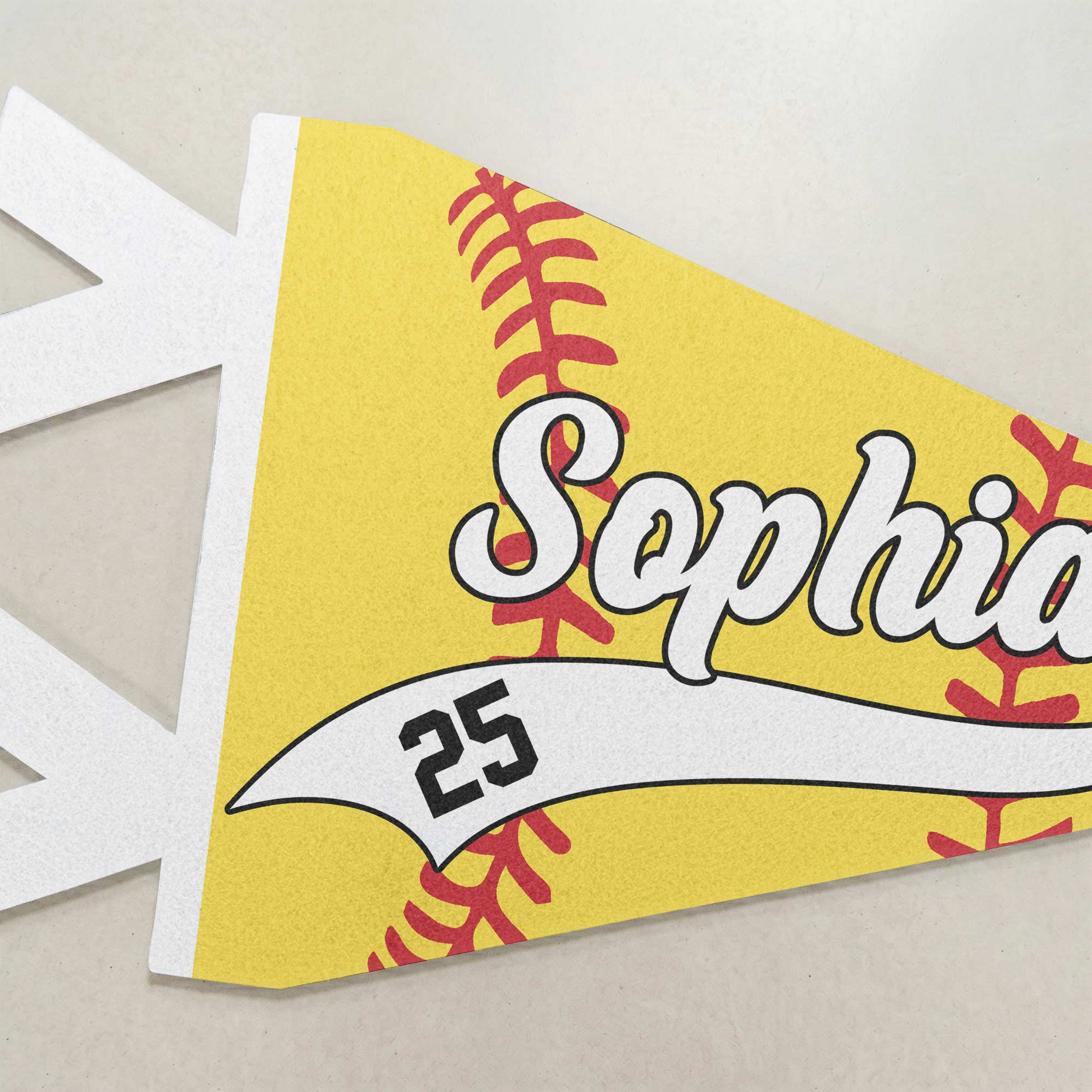 Softball Player Custom Name And Number - Personalized Pennant
