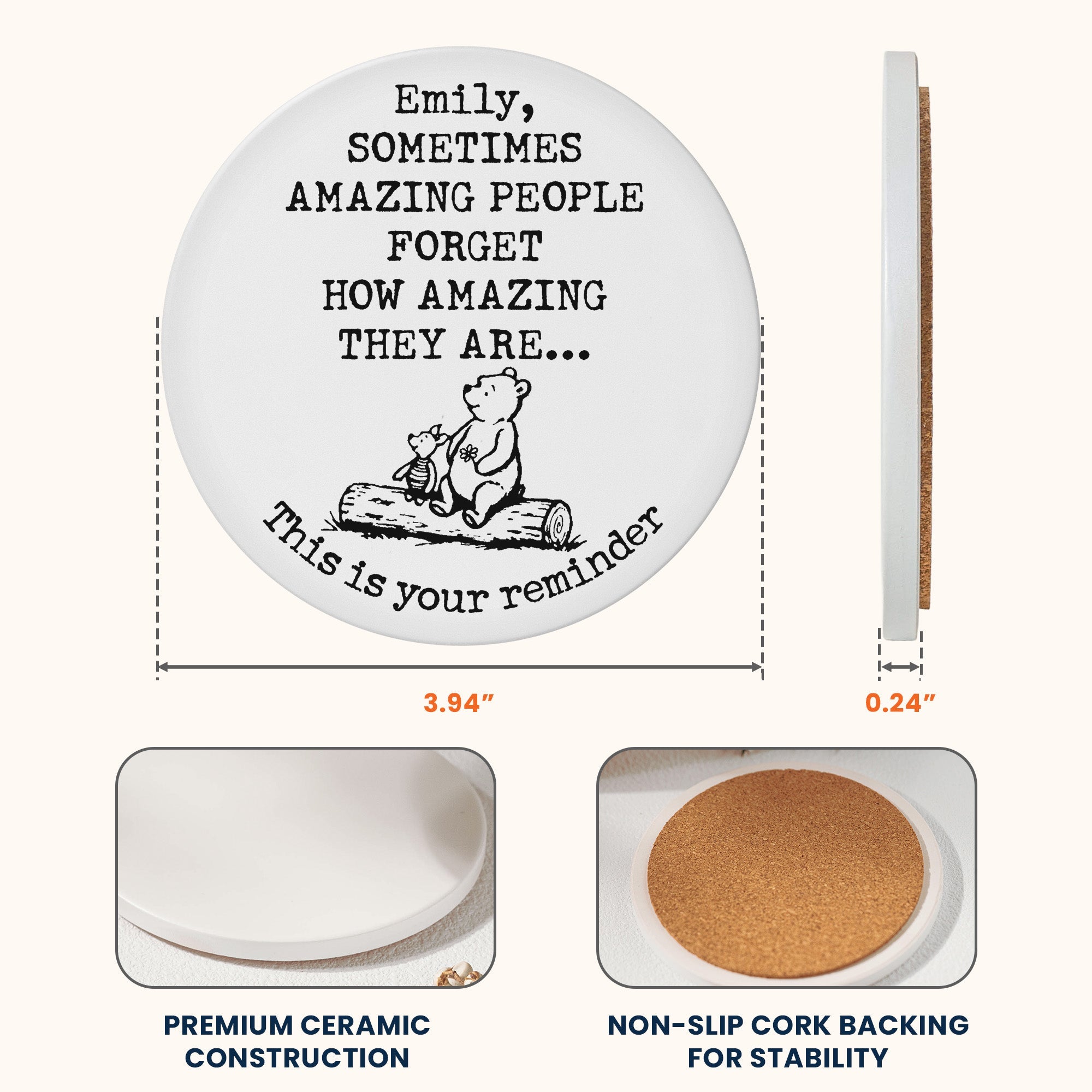 Sometimes Amazing People Forget How Amazing They Are - Personalized Coaster