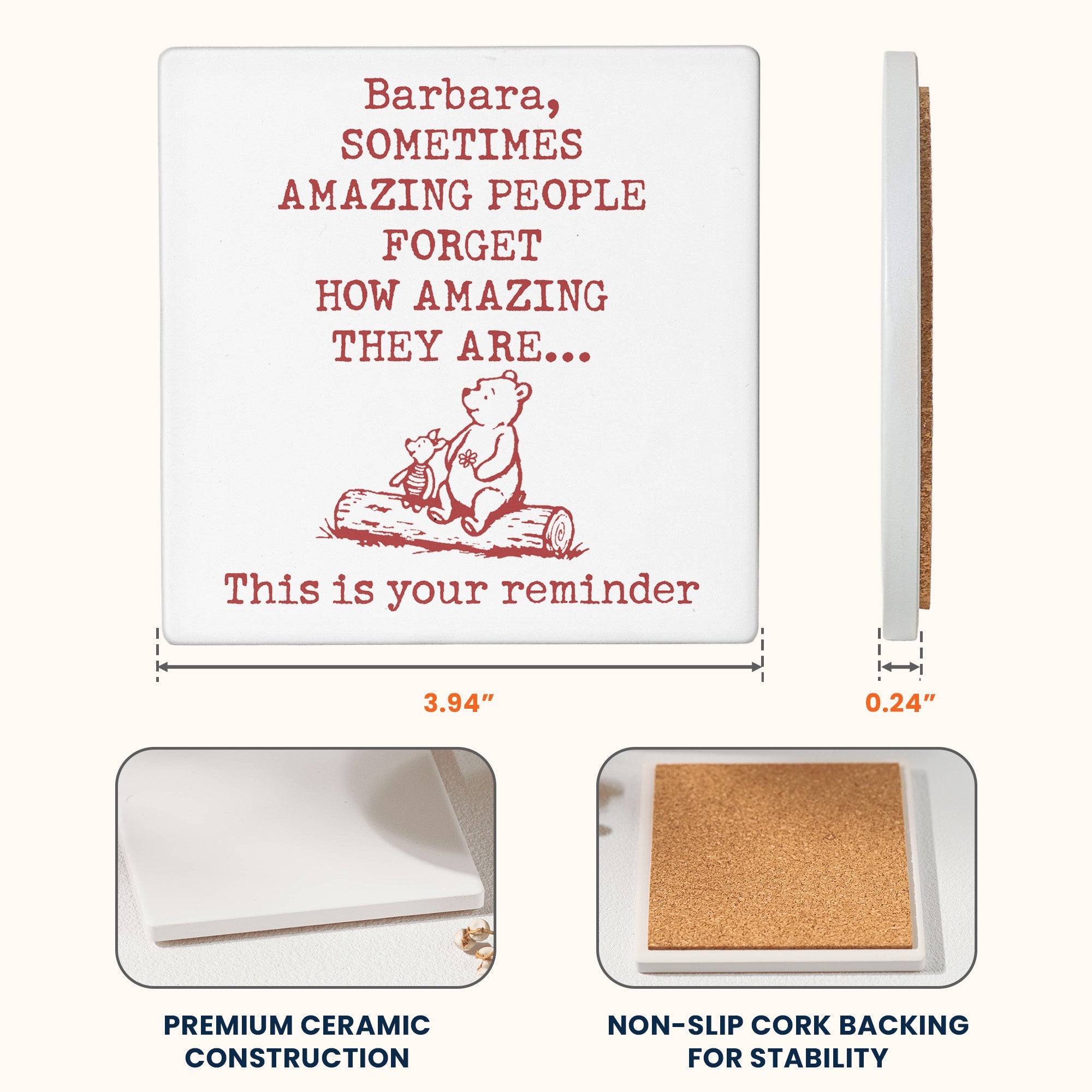 Sometimes Amazing People Forget How Amazing They Are - Personalized Coaster