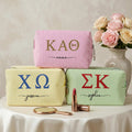 Sorority Greek Letters Monogram - Personalized Makeup Bag