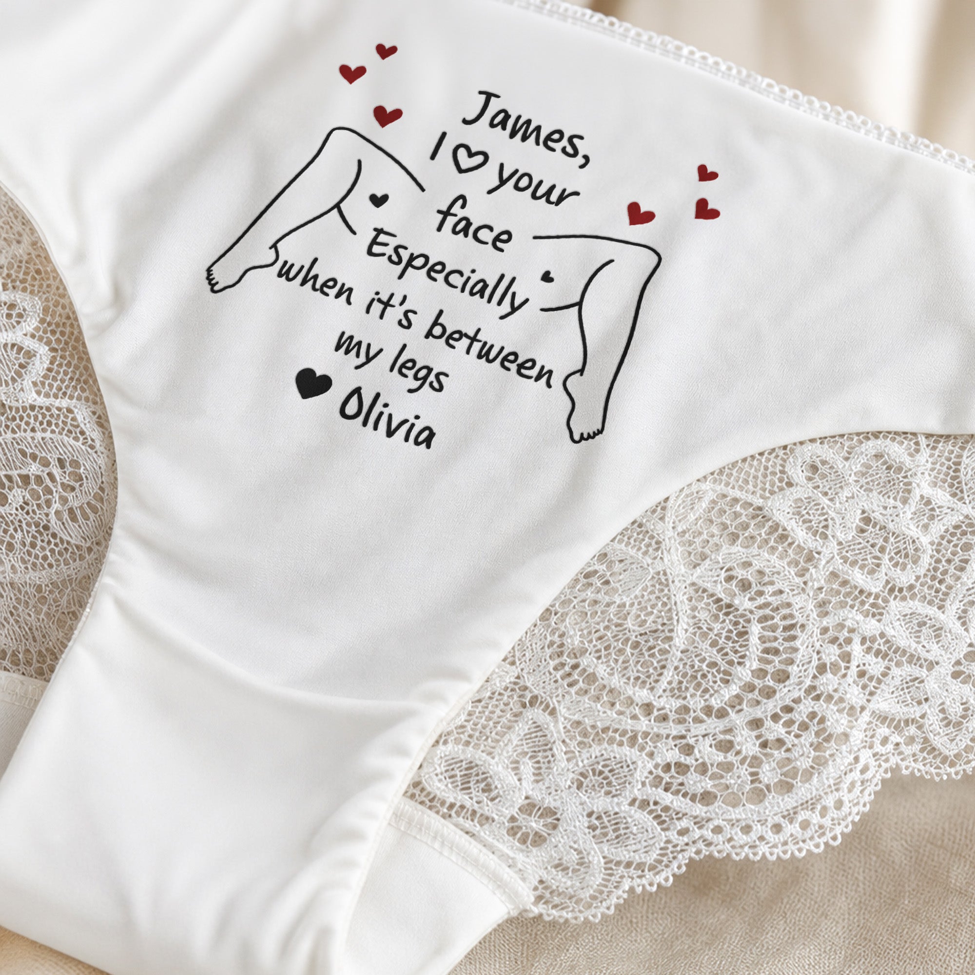 Spicy Gift For Her - I Love Your Face Especially When It's Between My Legs - Personalized Panty