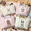 Summer Bag Custom Pet Portrait Watercolor Art - Personalized Beach Bag